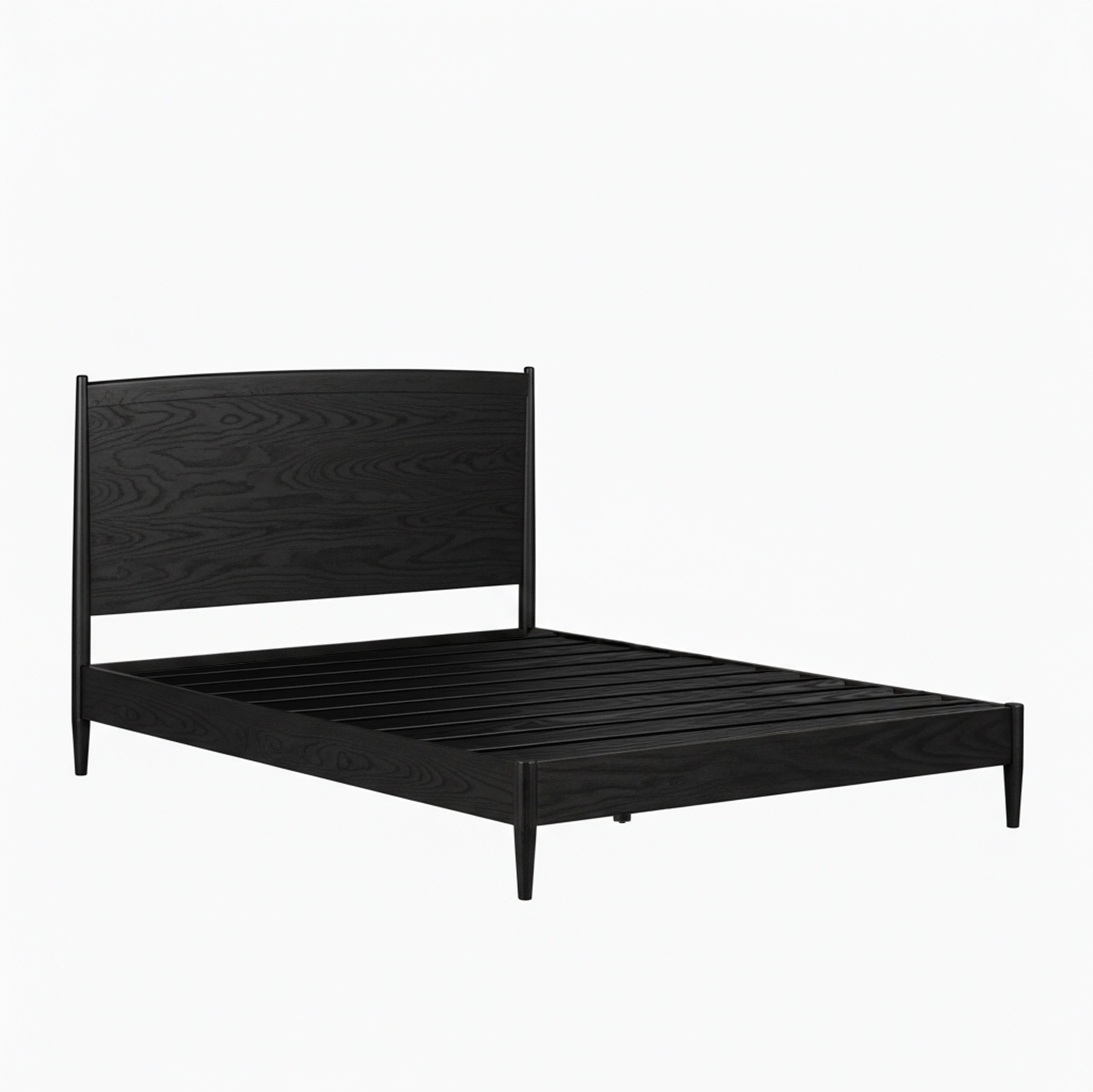 Ida King Size Wooden Bed - Black Oak - Image 7