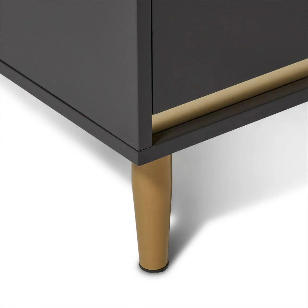 Iliana 2 Door Small Sideboard - Charcoal Grey - Image 8