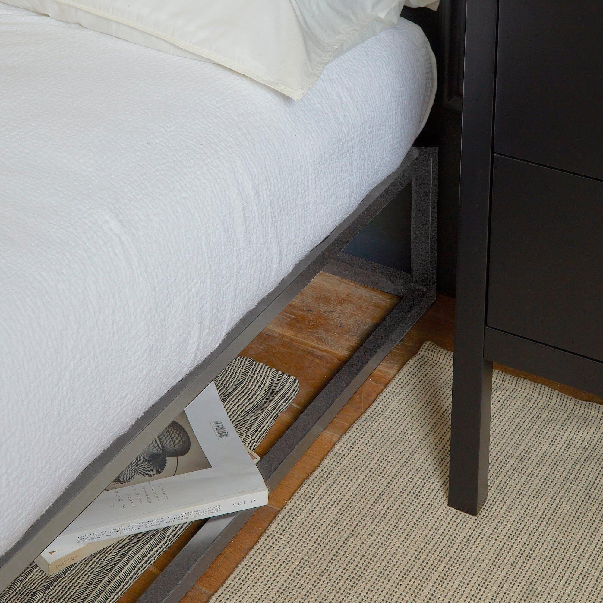 Indy King Size Platform Bed - Grey Metal - Image 5