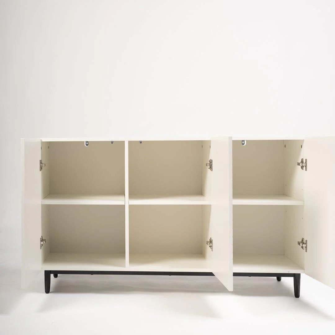 Jack 3 Door Large Sideboard - Geometric White - Image 6