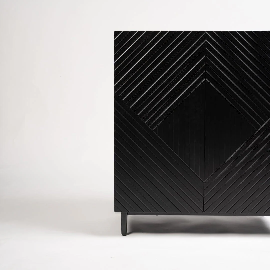 Jack 2 Door Small Sideboard - Geometric Black - Image 9