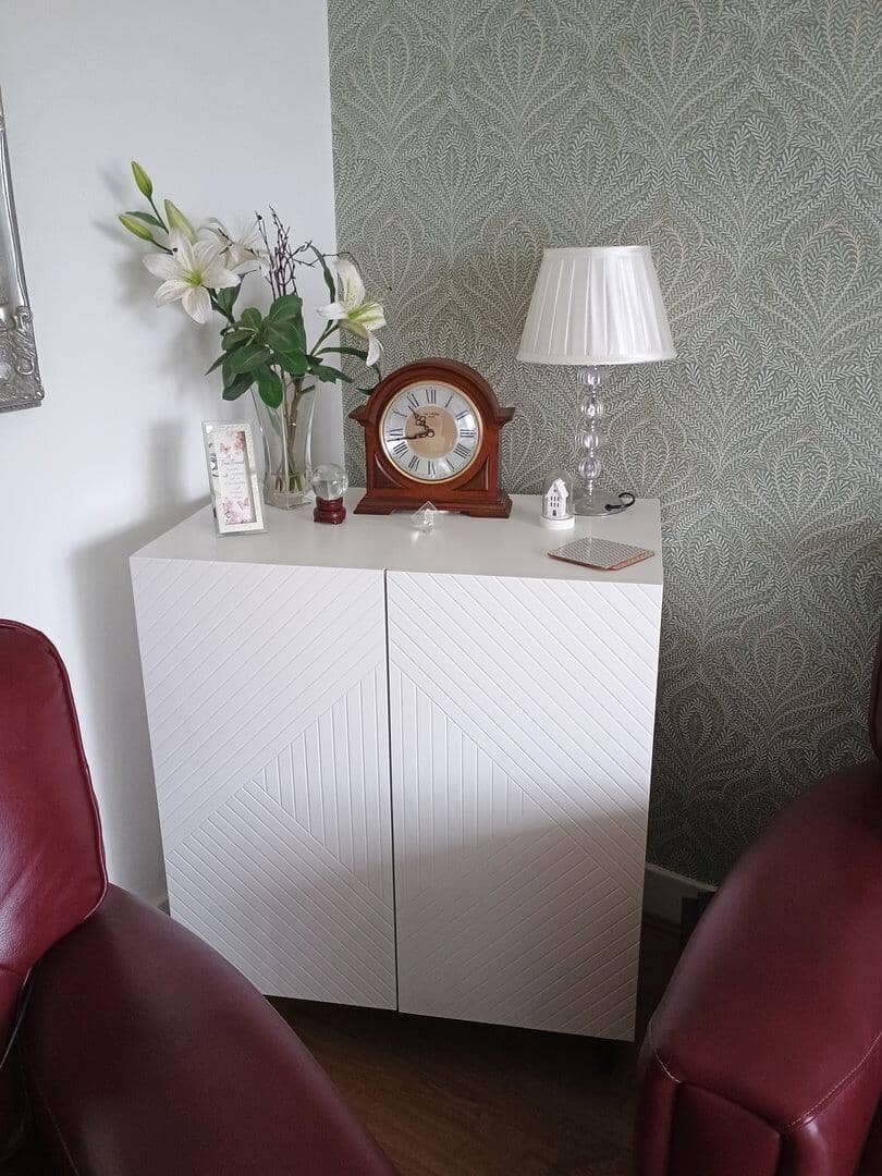 Jack 2 Door Small Sideboard - Geometric White - Image 3
