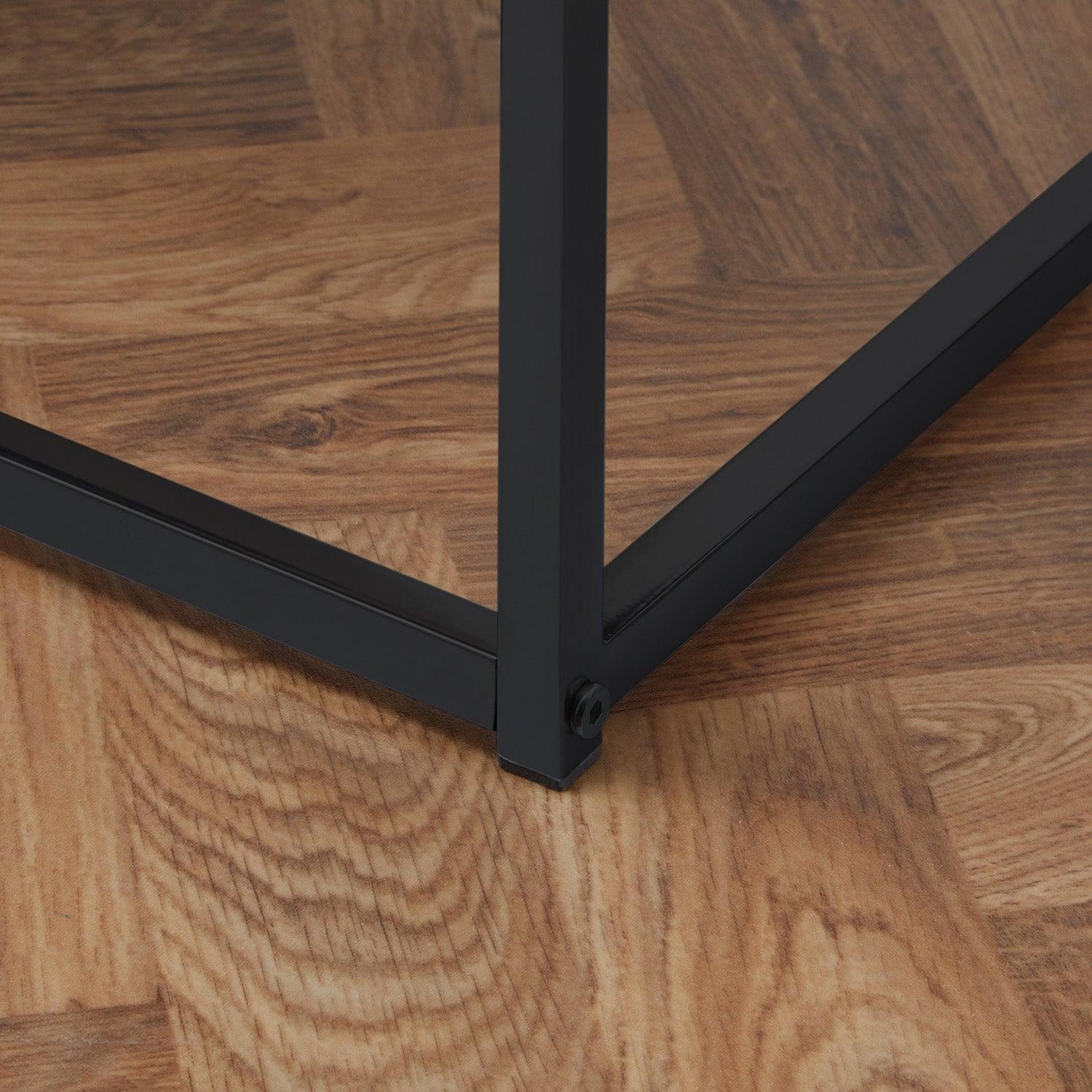 Jay Marble Effect Side Table - Black Frame - Image 4