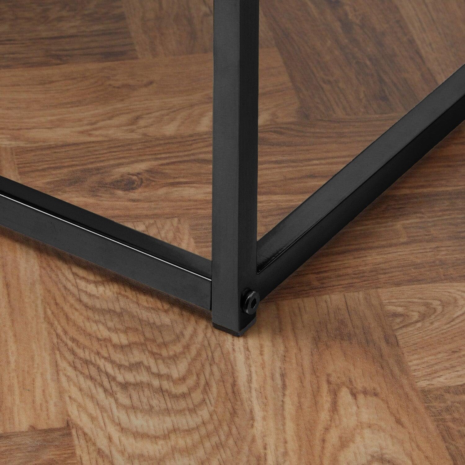 Jay Walnut Side Table - Black Frame - Image 3