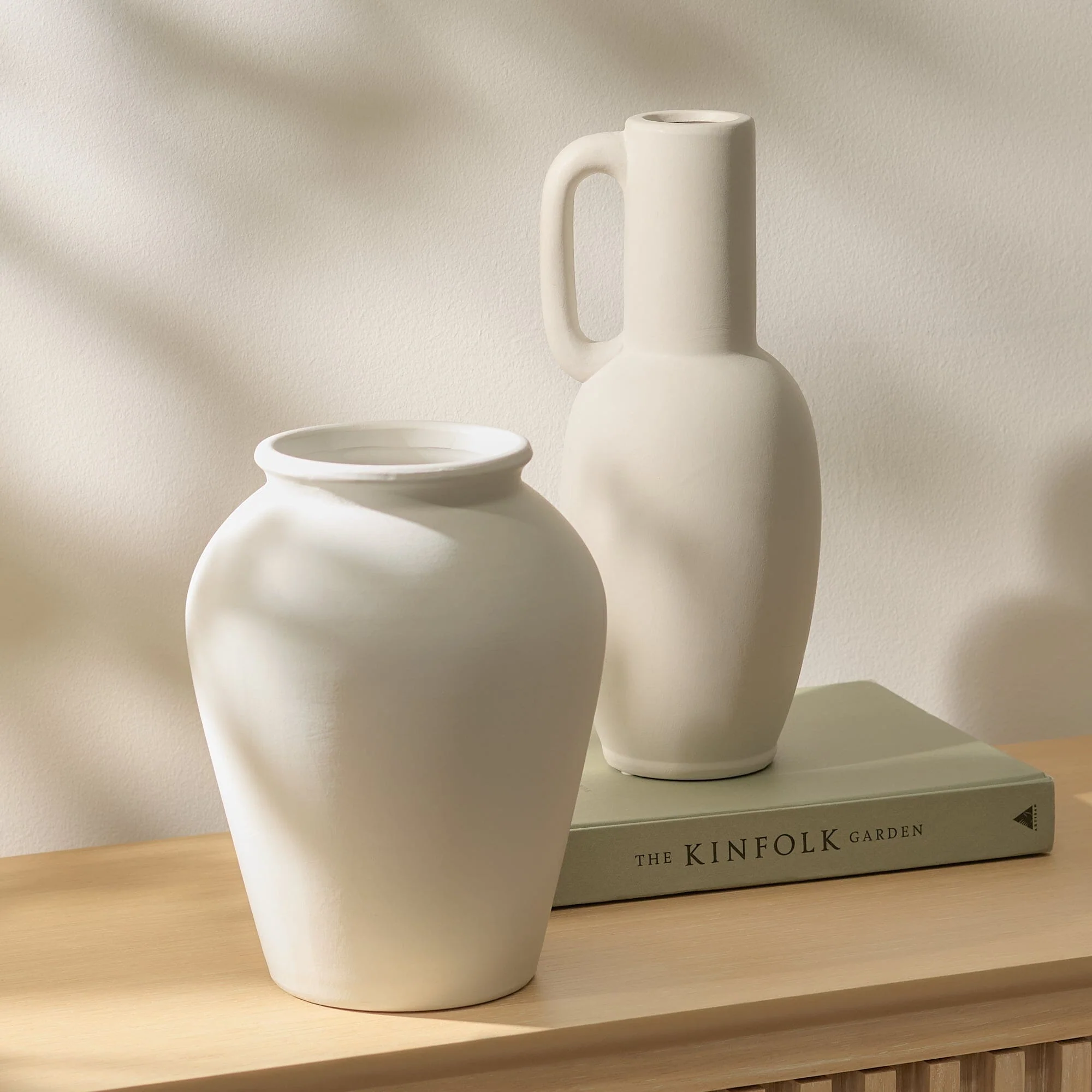 Kalera 30cm Terracotta Jug - White - Image 2