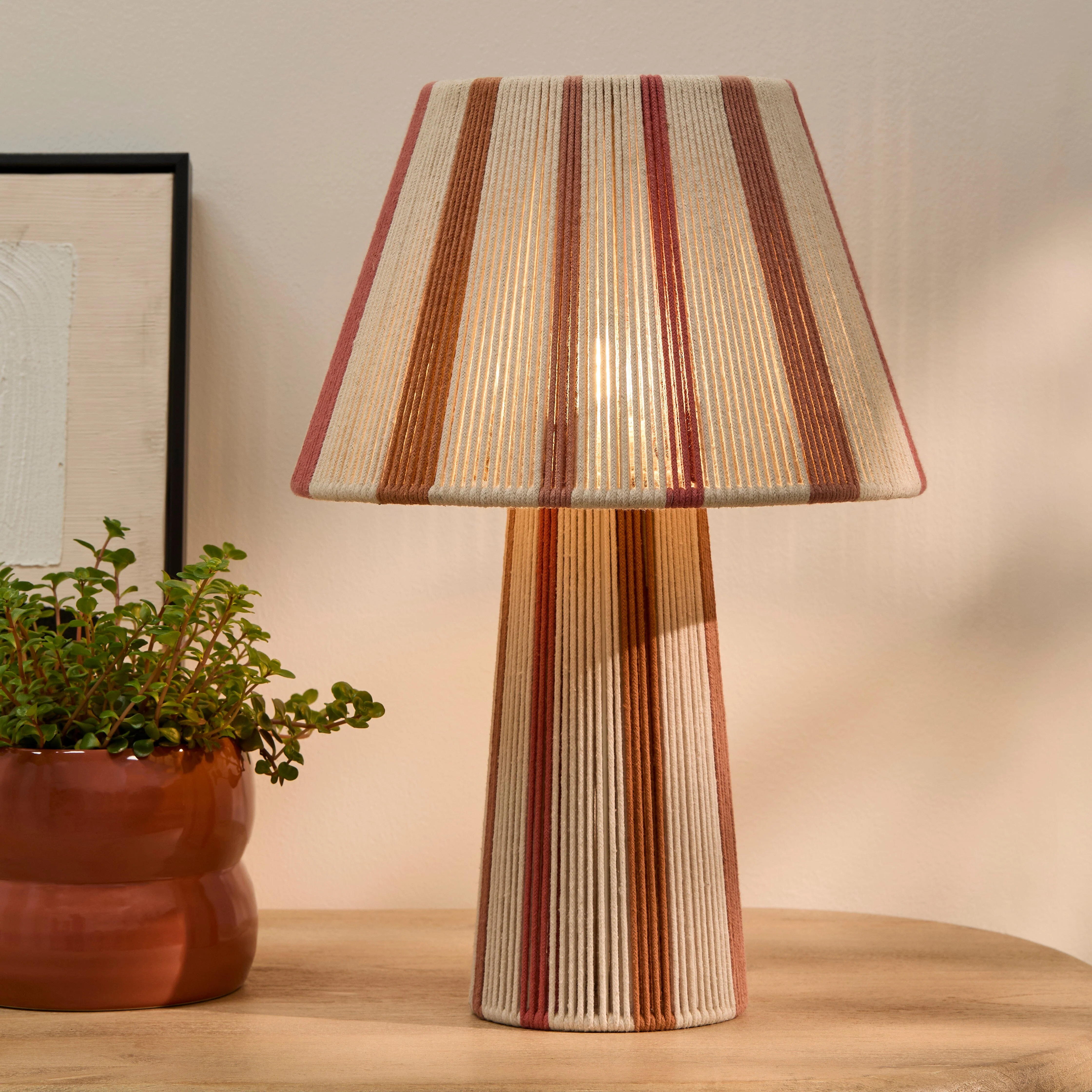 Kateli Paprika Stripe Large Table Lamp - 45cm - Image 5