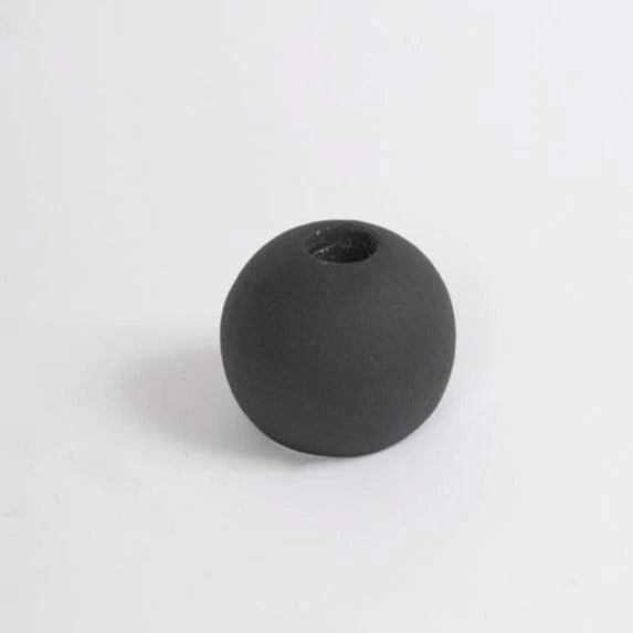 Outlet - Kelton 6Cm Ceramic Taper Candle Holder - Set of 2 - Black - Image 2