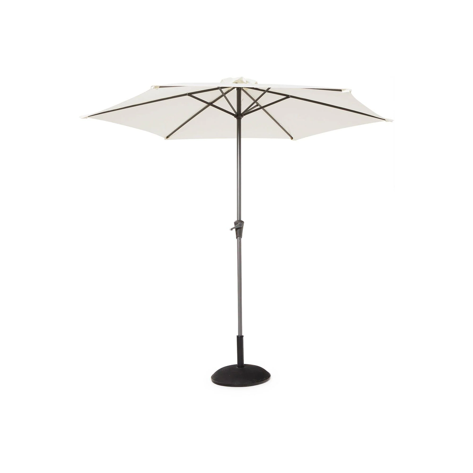Kemble 8 Seater Rattan Round Garden Dining Set with Cream Parasol - Natural Brown - Image 14