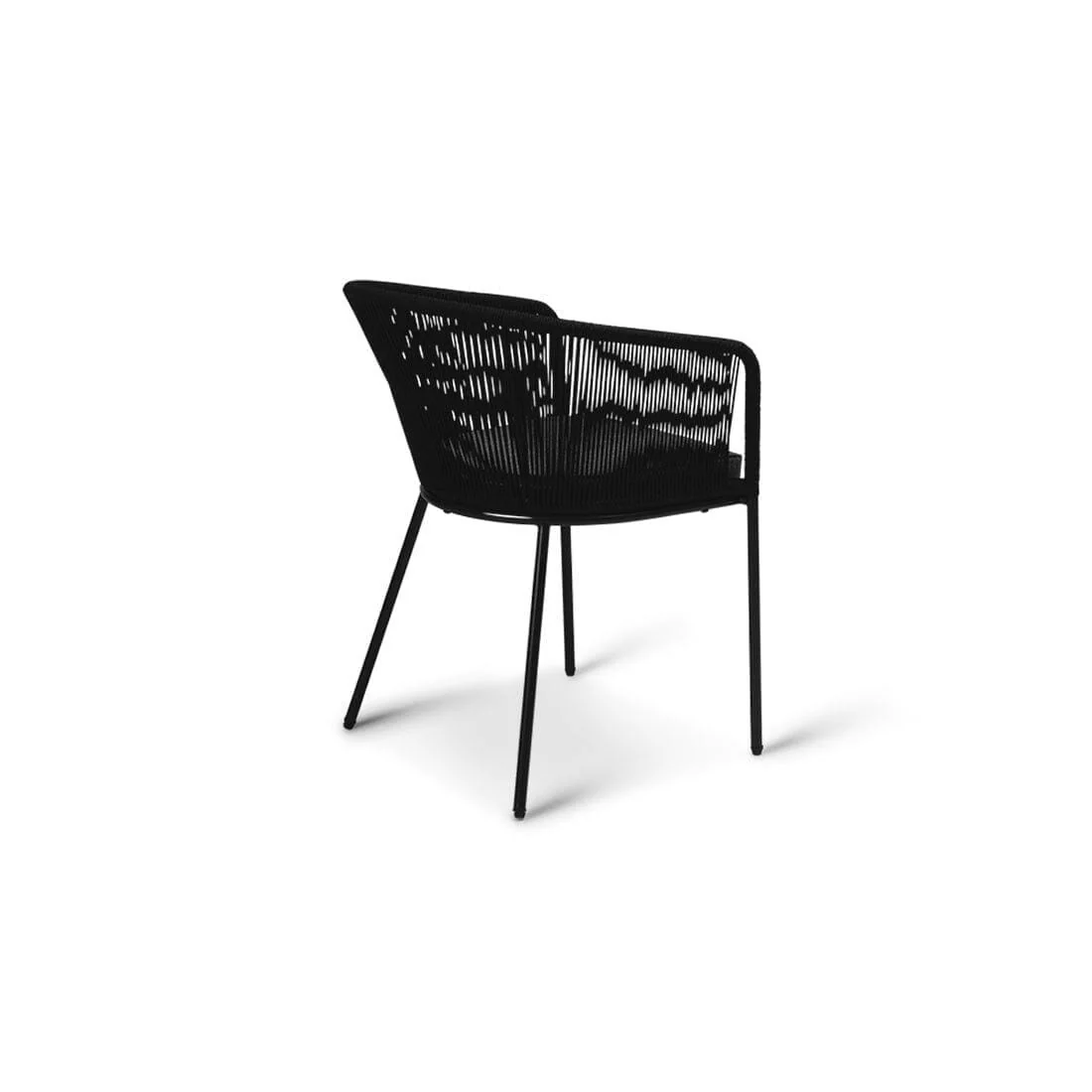 Lennox Table with 6 Hali Black Dining Chairs & Grey LED Premium Parasol - Image 7