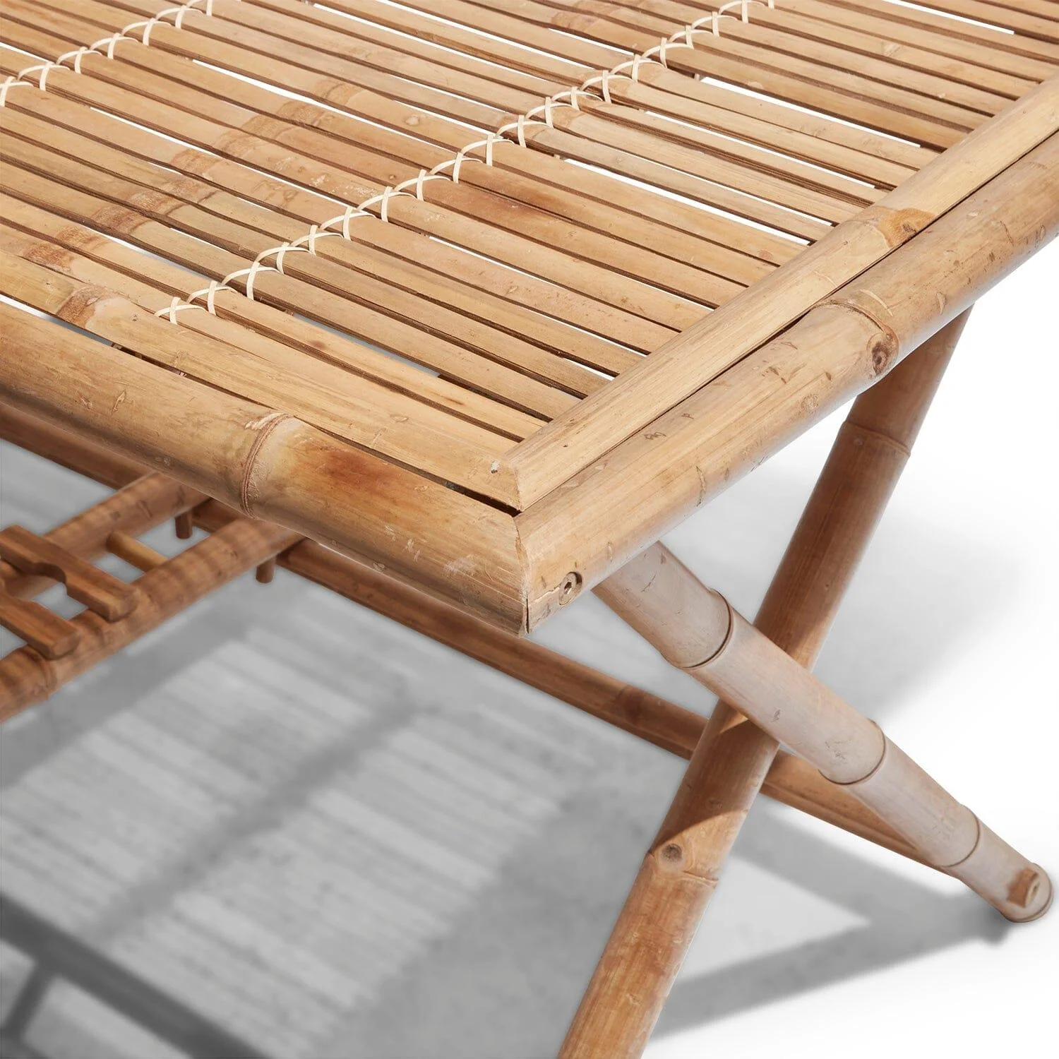 Outlet - Lila 6 Seater Bamboo Folding Garden Dining Table - Image 5
