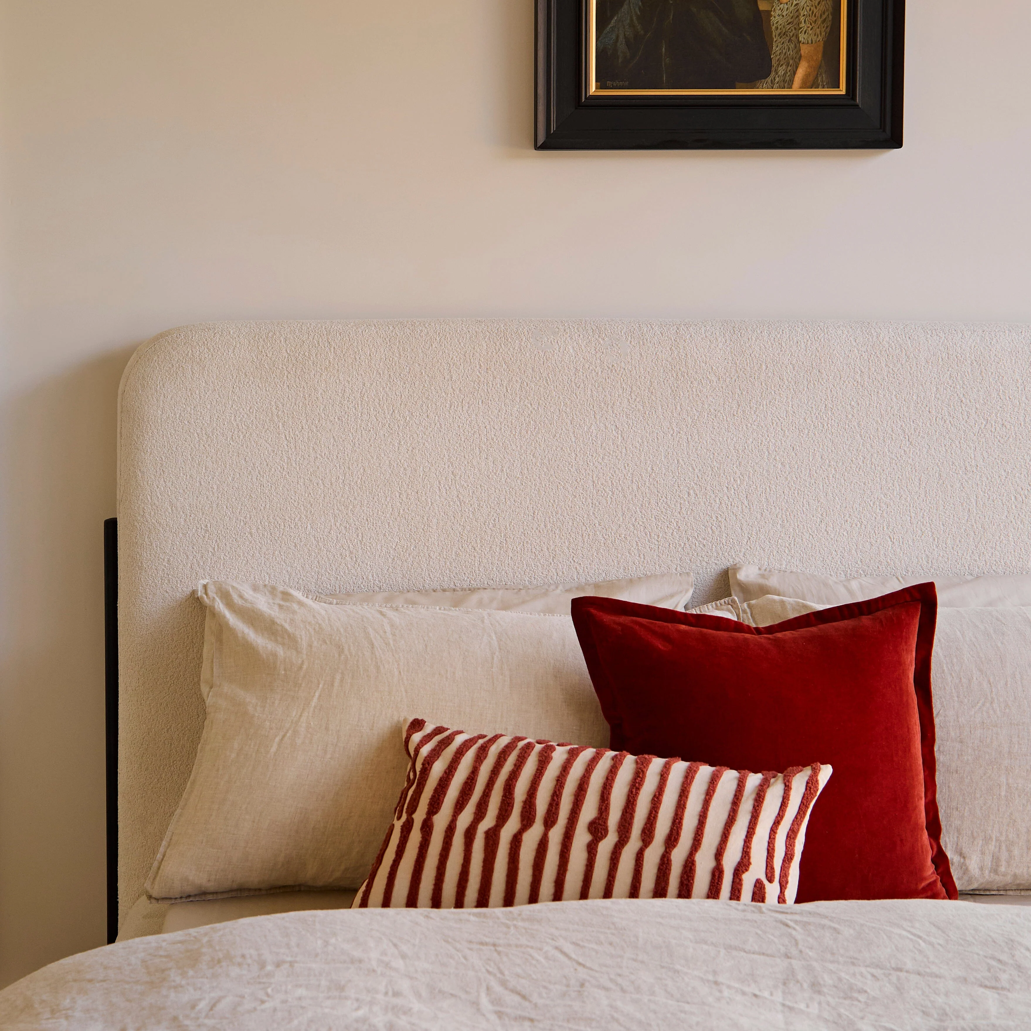 Tallulah Double Bed - Chalk White Boucle - Image 5