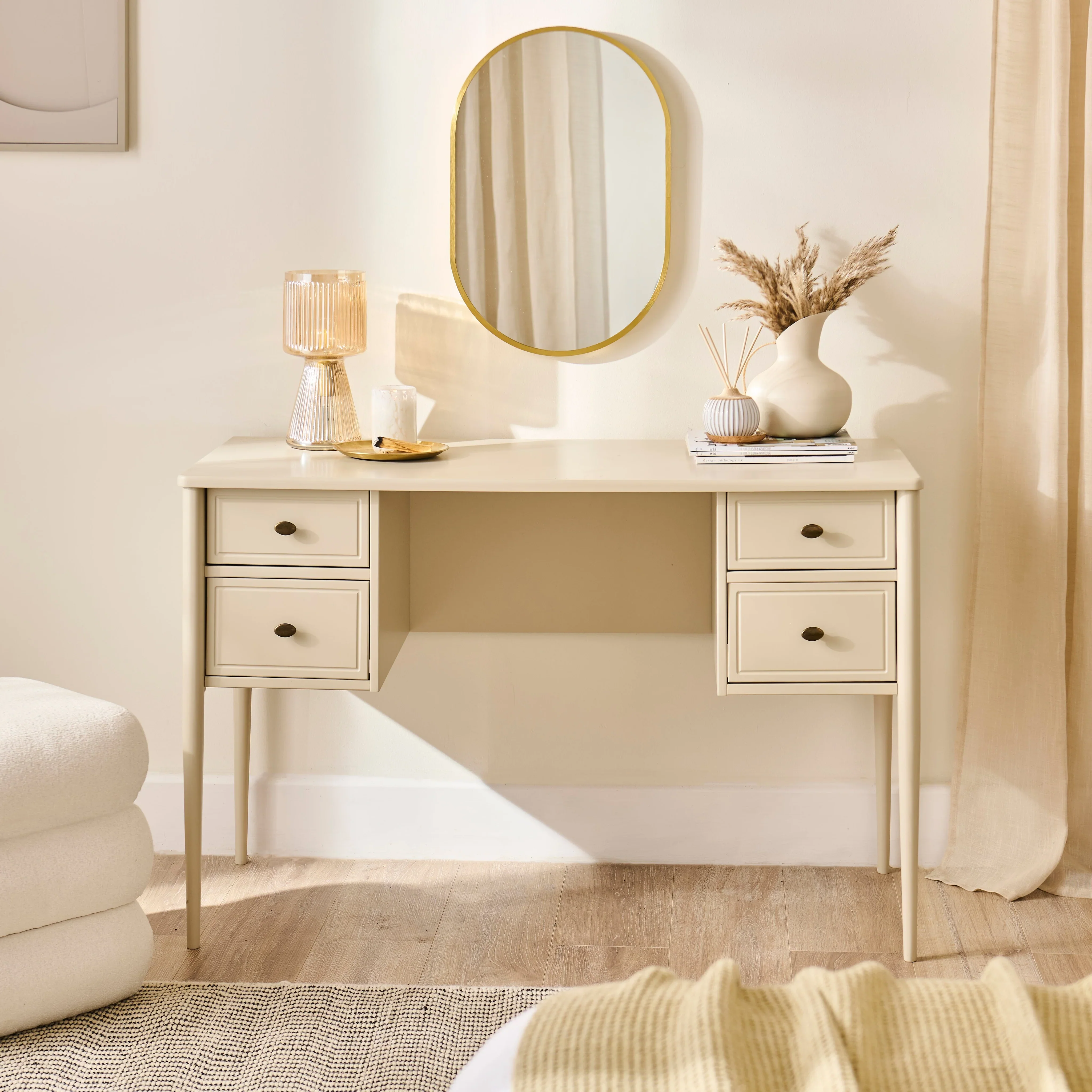 Lowesby 60X40cm Metal Capsule Mirror - Gold - Image 2