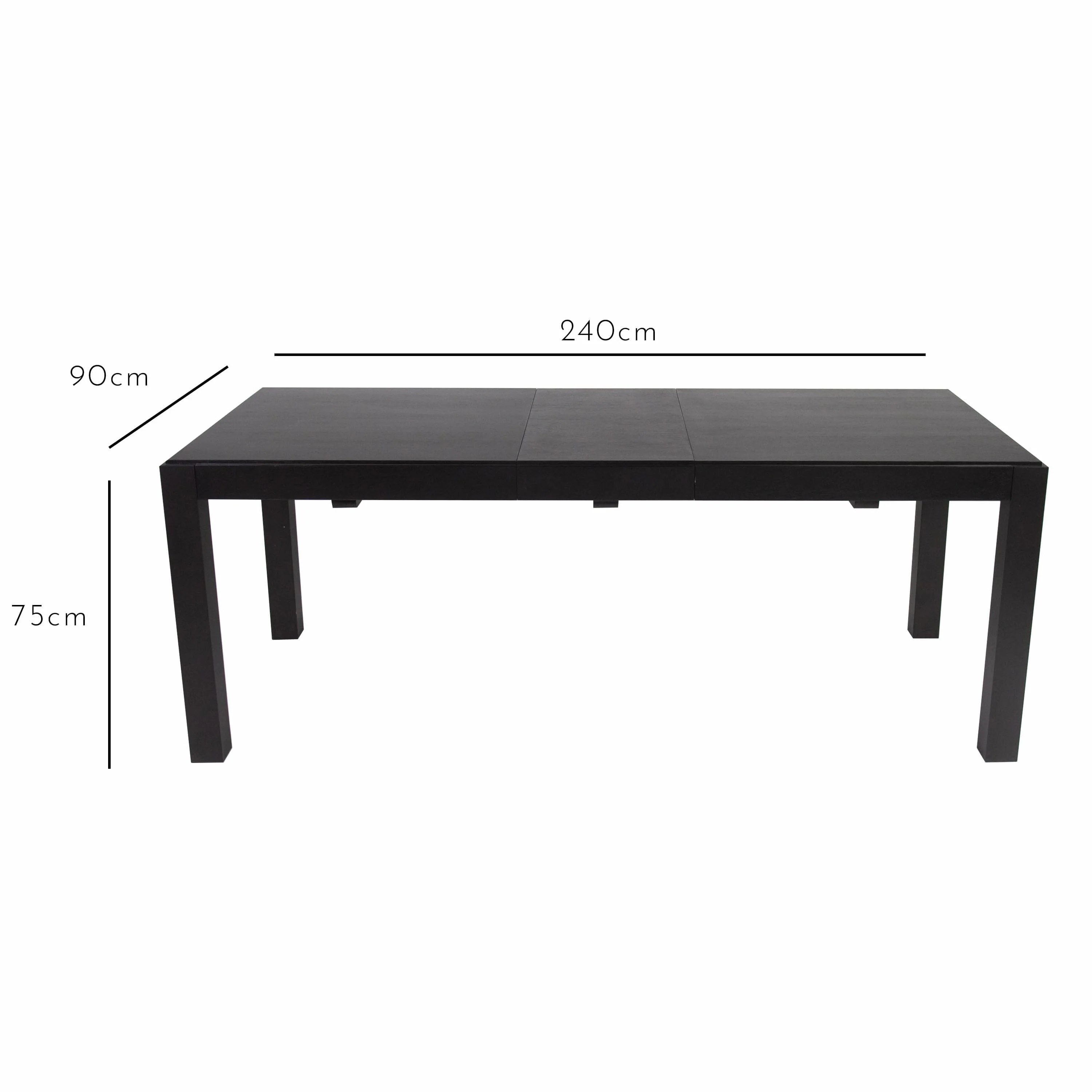 Magnus Black Wood Dining Table - Extendable - Image 10