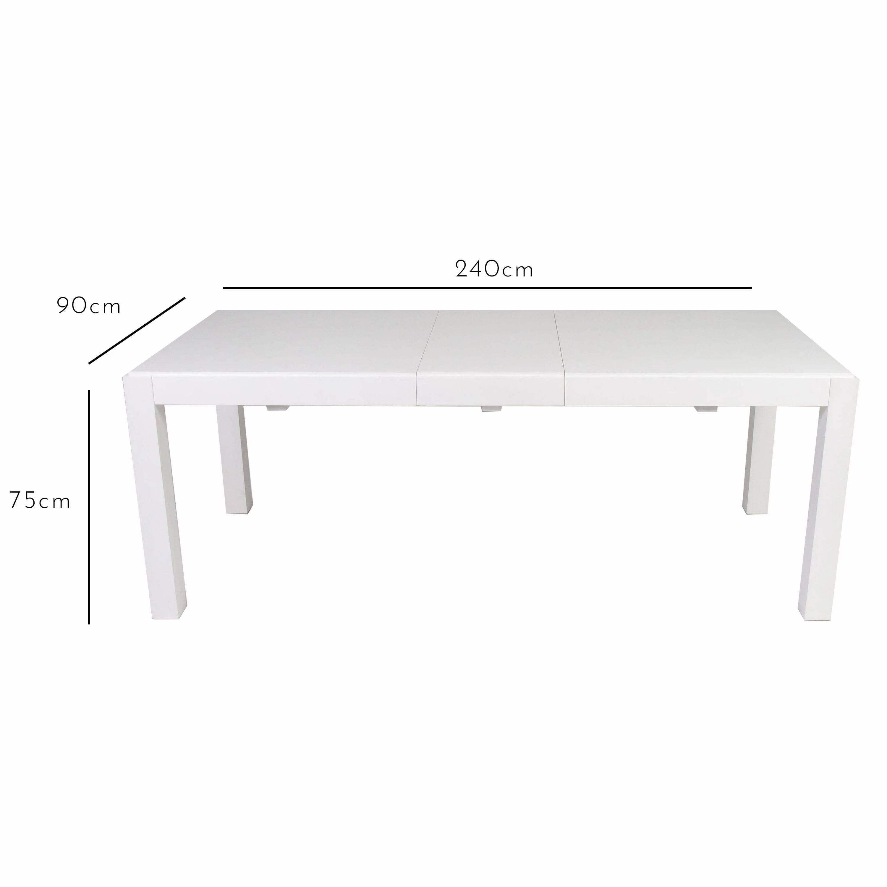 Magnus White Wood Dining Table - Extendable - Image 13