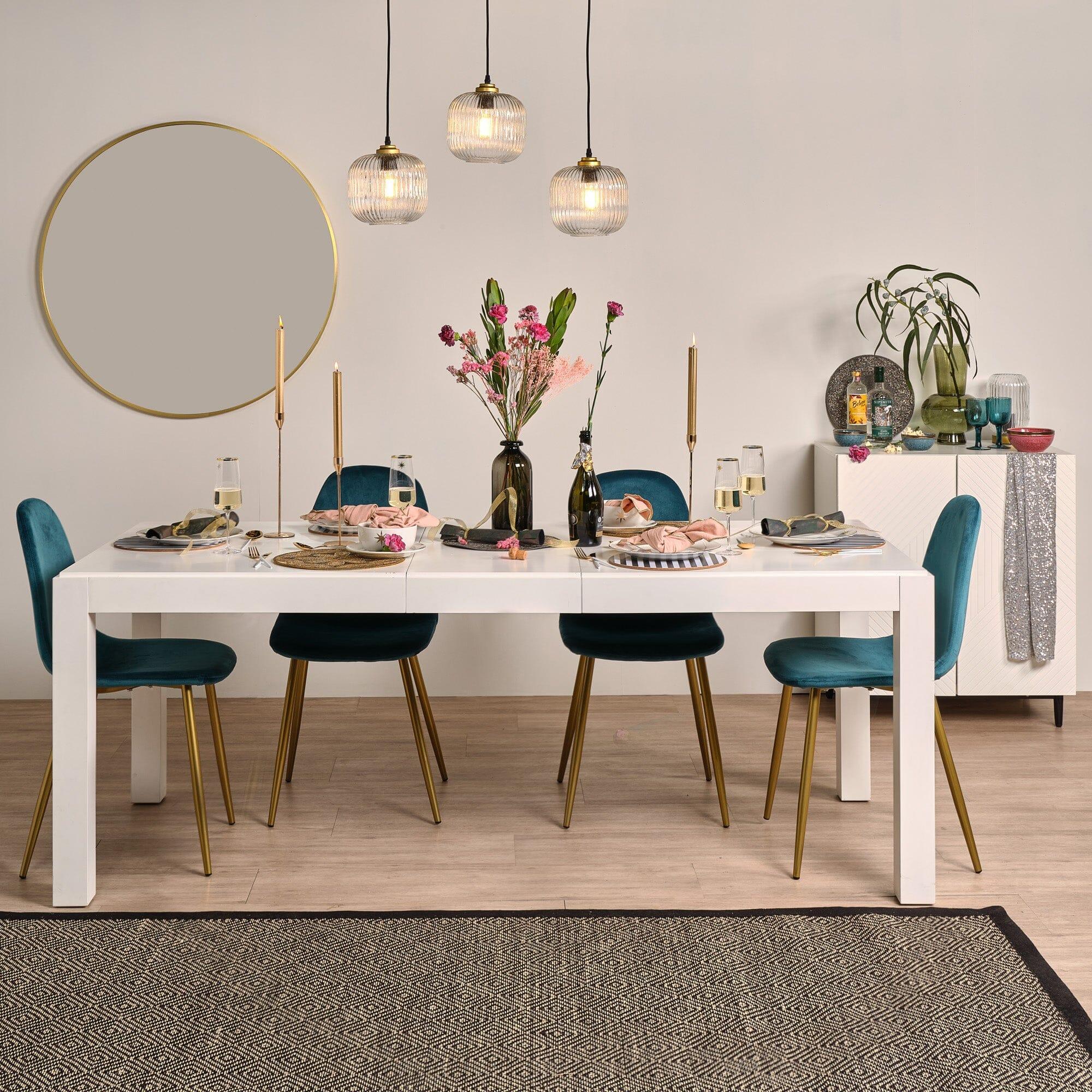 Magnus White Wood Dining Table - Extendable - Image 3