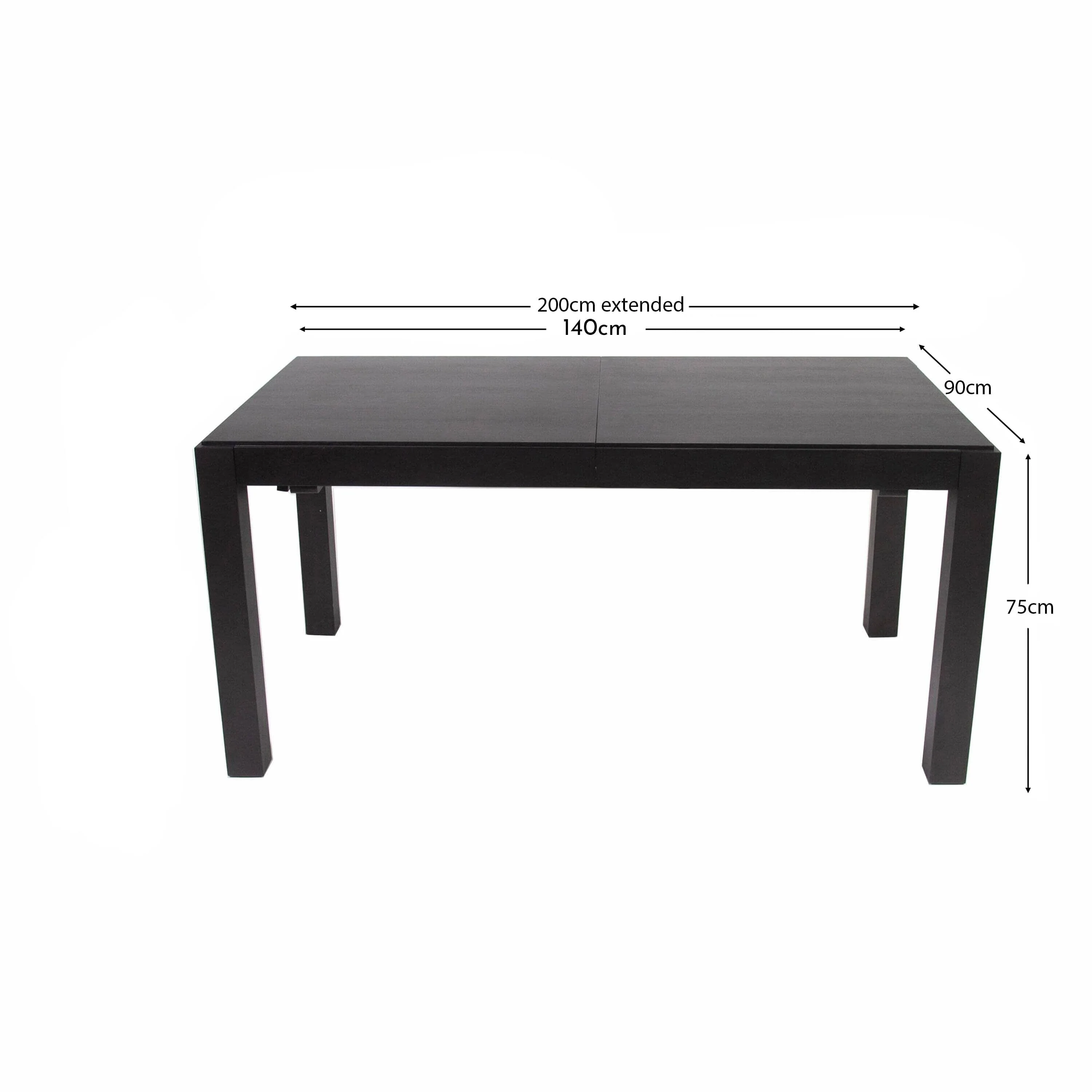 Magnus Black Wood Dining Table - Extendable - Image 11
