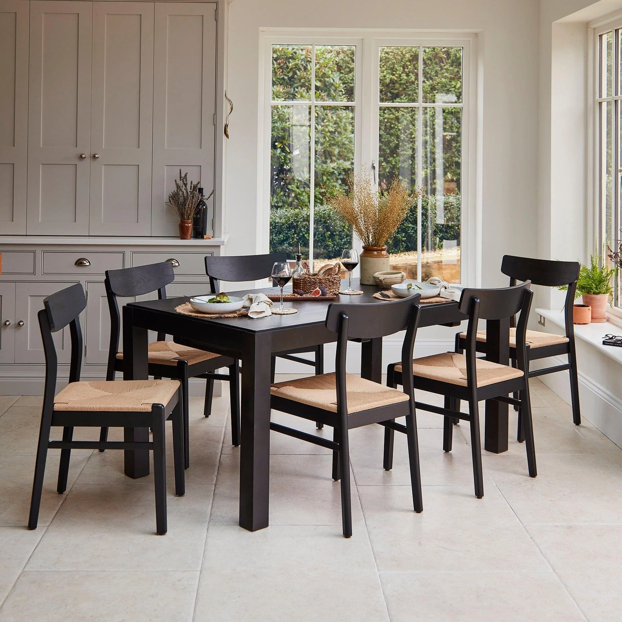 Magnus Black Wood Dining Table - Extendable - Image 3