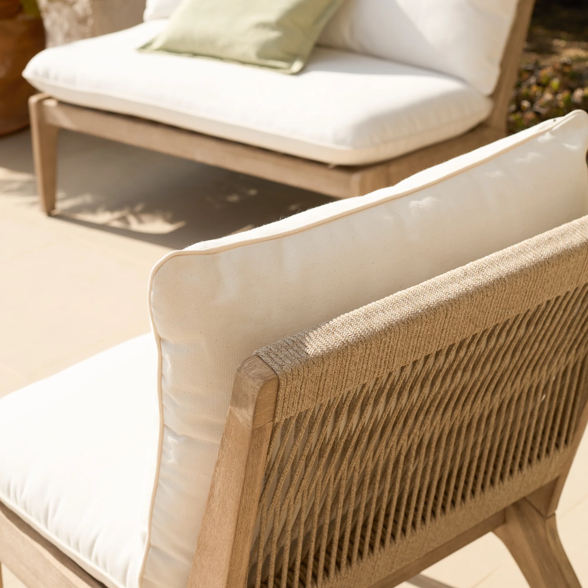 Mali 4 Seater Wooden Garden Sofa Set with Side Table and Coffee Table - Image 6