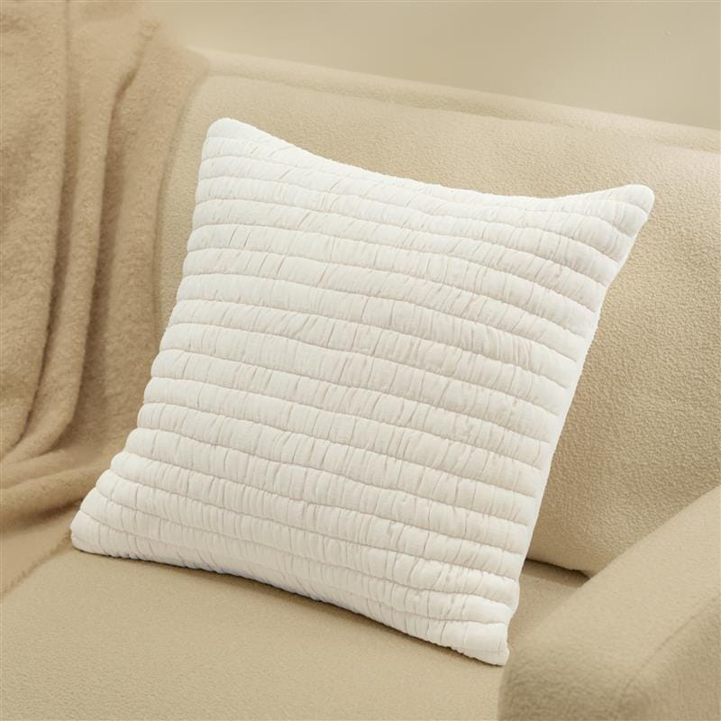 Malton 45 x 45cm Cotton Cushion Cover - White