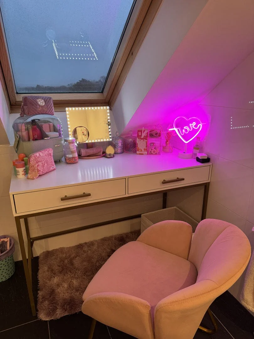 Marie White Dressing Table with Drawers - Image 2