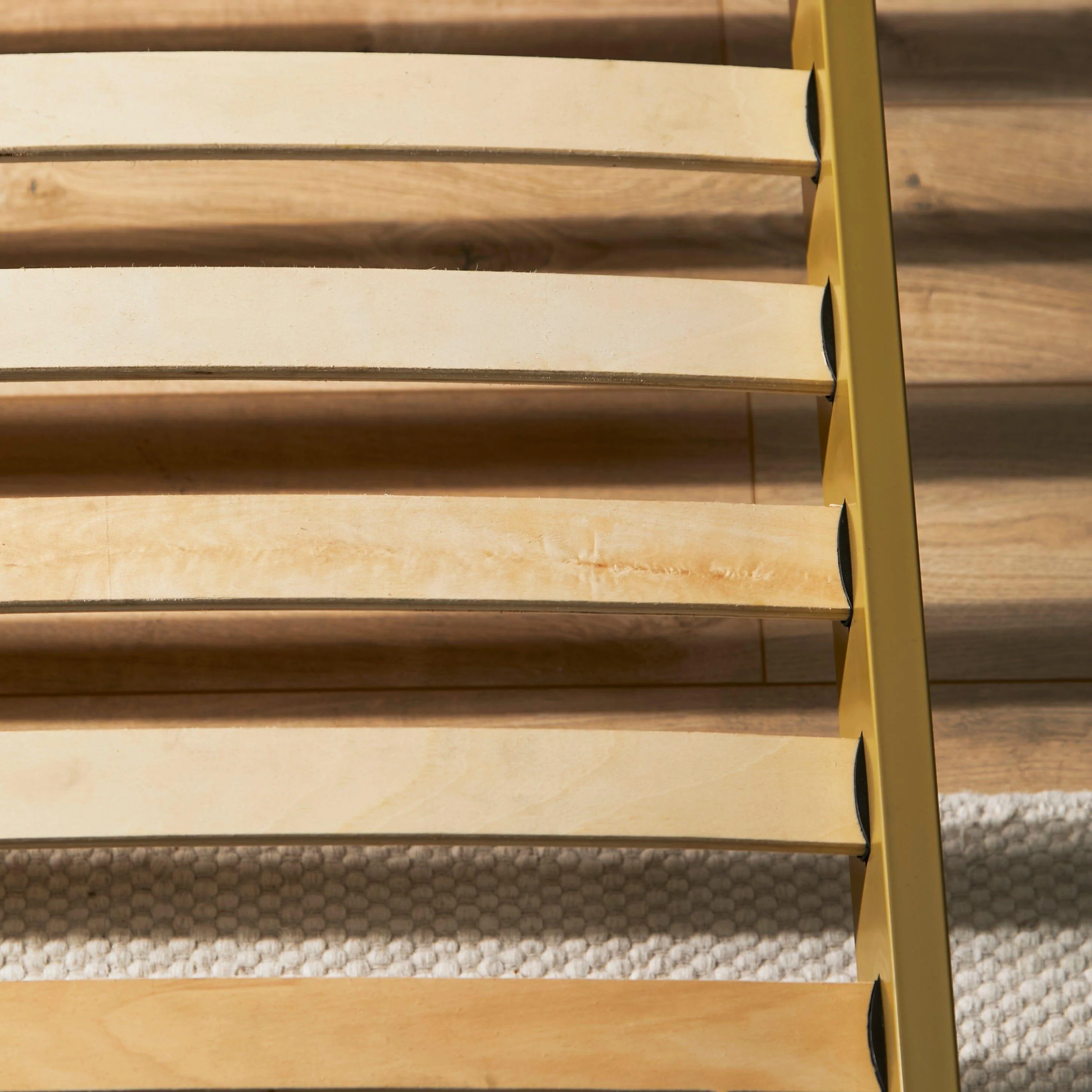 Marie King Size Bed - Gold Metal - Image 6