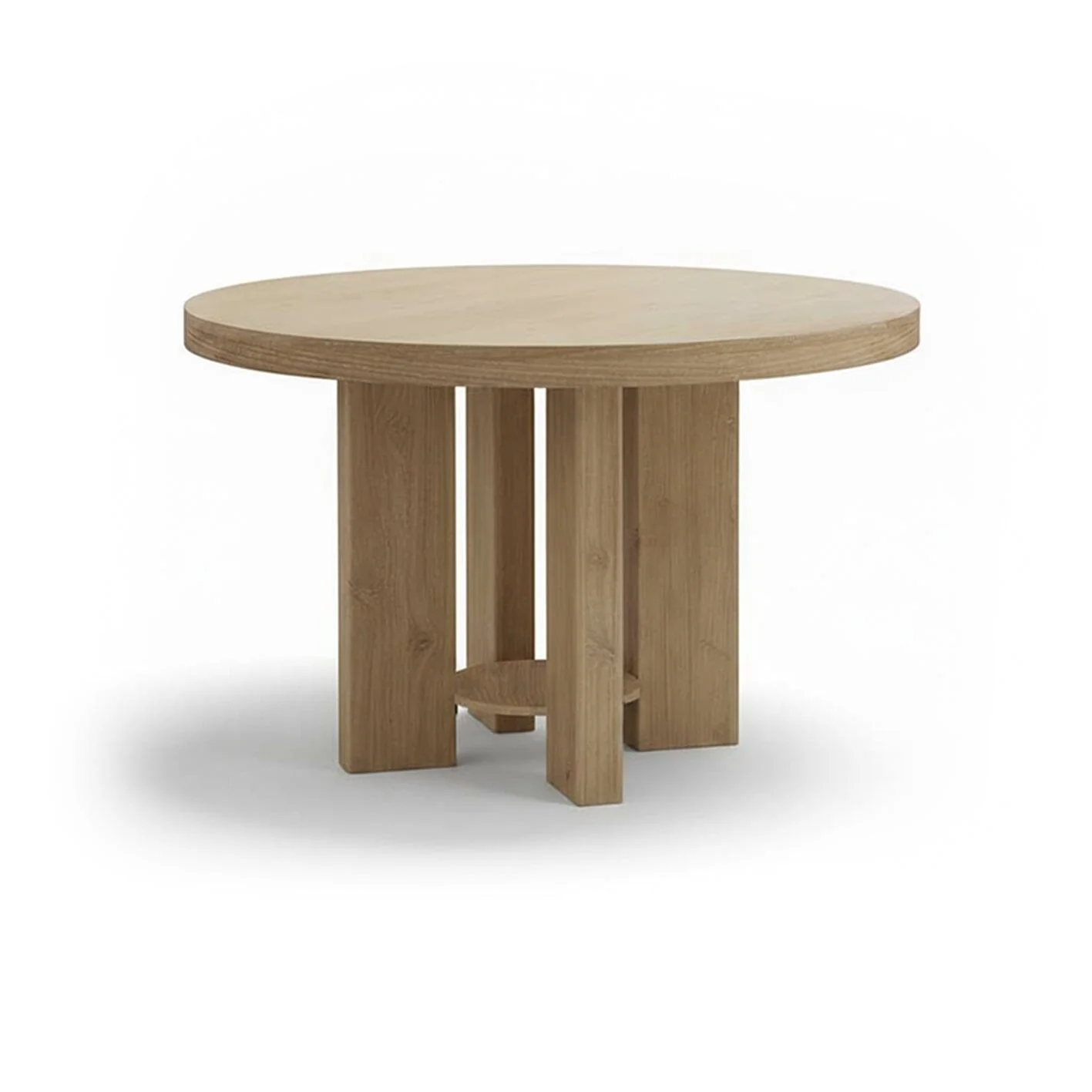 Marlon Whitewash Oak Round Dining Table - Image 4
