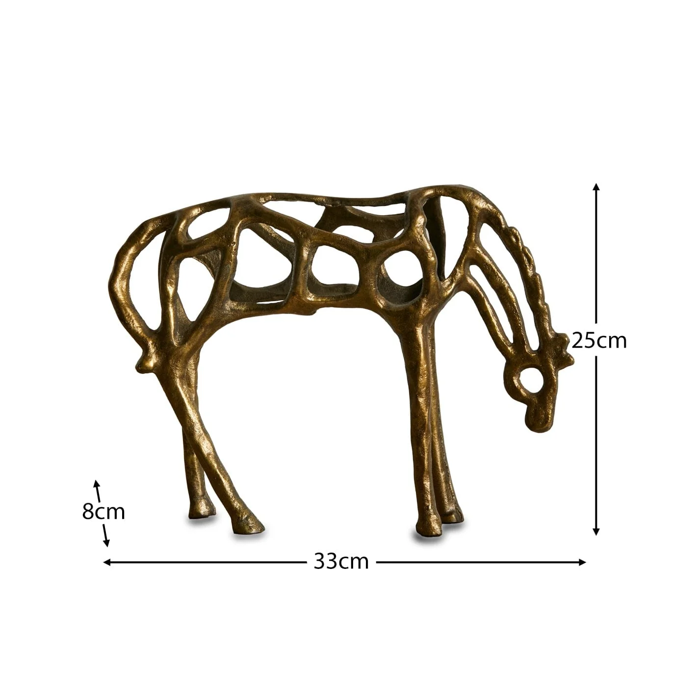 Newbury 25cm Metal Horse Ornament - Gold - Image 11