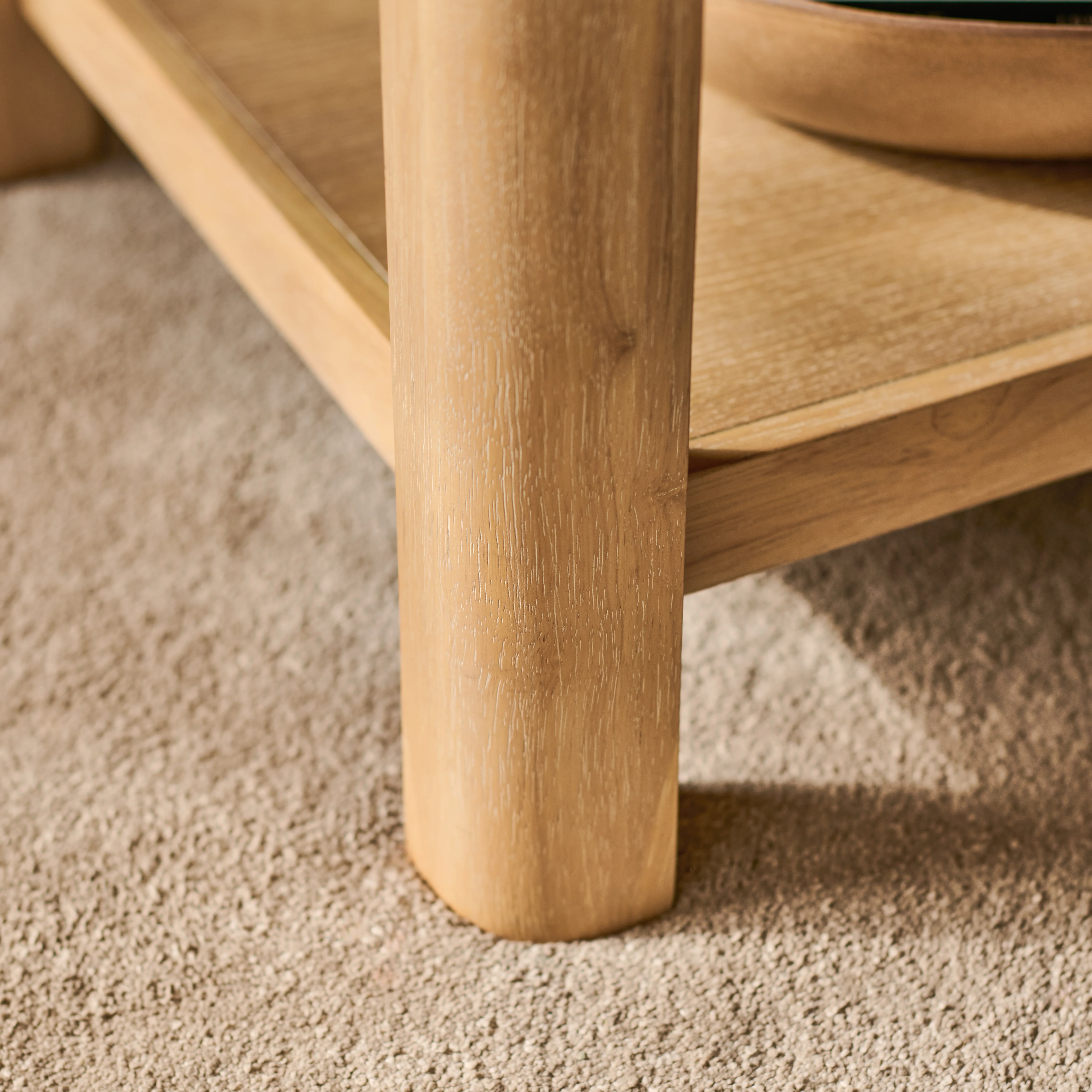 Noah Whitewash Oak Rectangular Coffee Table - Image 6