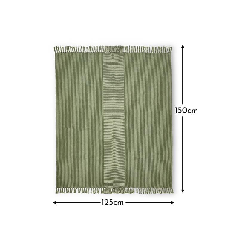 Odisha 125x150cm Green Throw - Image 9