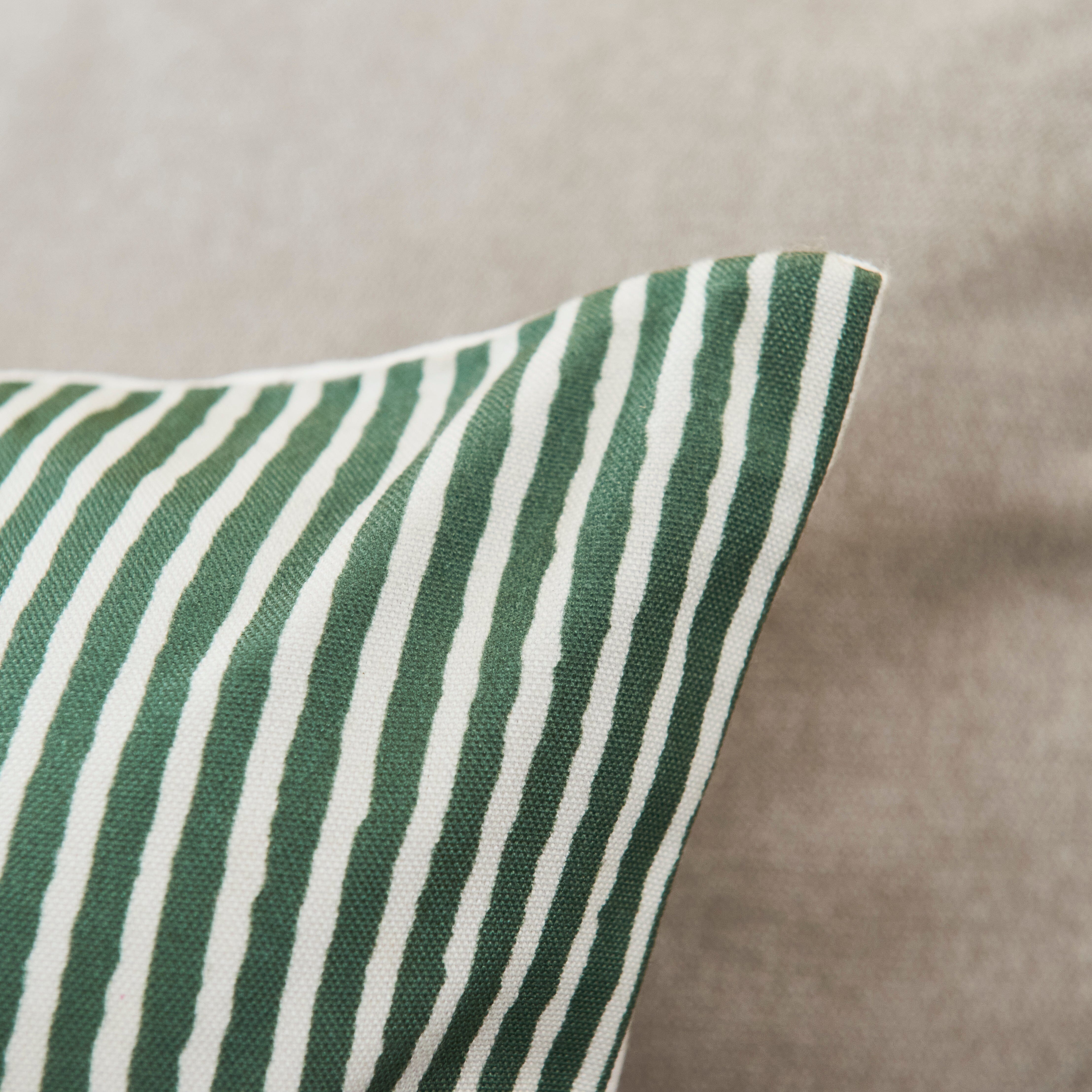 Odisha 45x45cm Striped Cushion Cover - Olive - Image 4