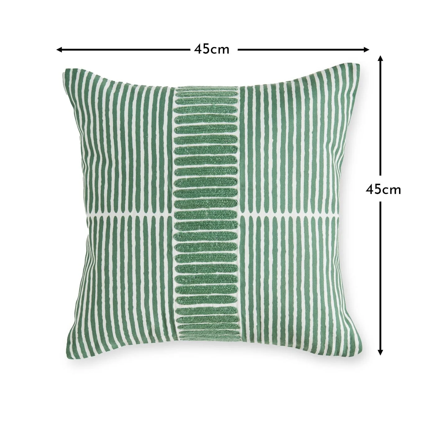 Odisha 45x45cm Striped Cushion Cover - Olive - Image 8