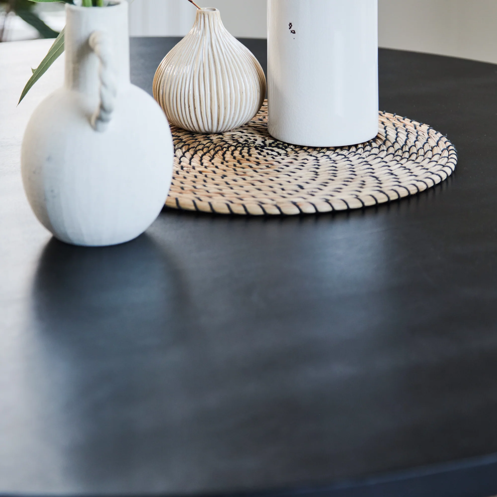 Orla Black Mango Wood Round Dining Table - Image 2