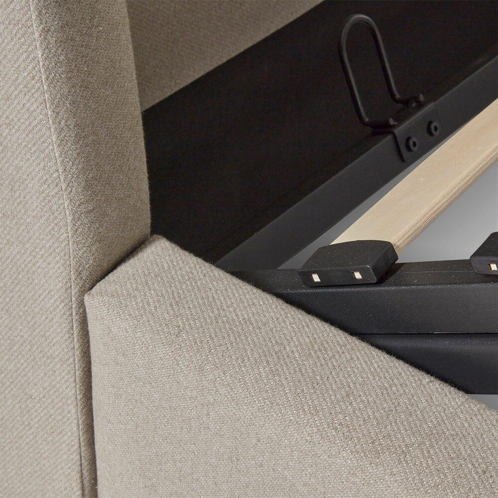 Otto Double Ottoman Bed - Fossil Woolly Twill - Image 3