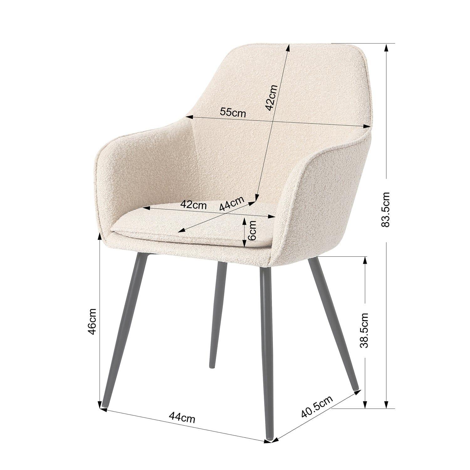 Outlet - Dolly Boucle Dining Chair - Image 9