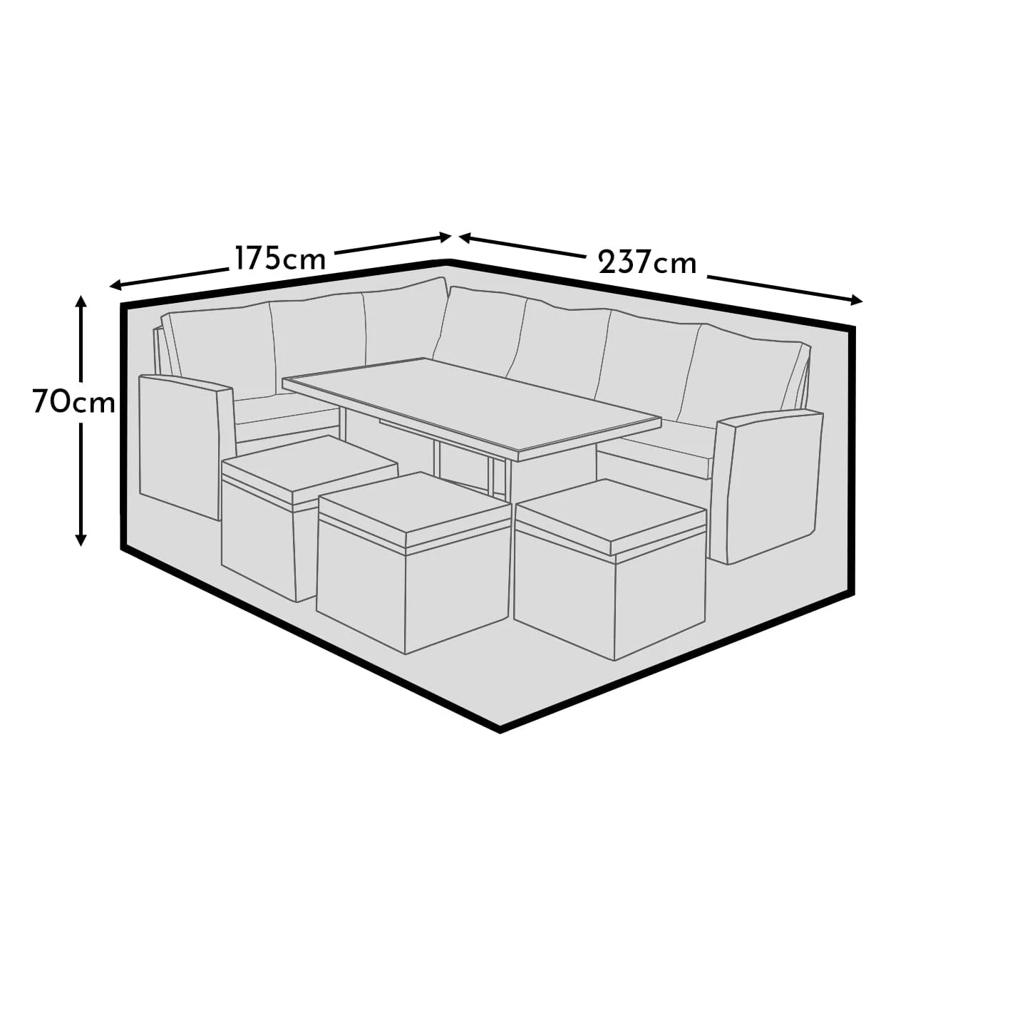 Aston 9 Seater Rattan Sofa Set Garden Furniture Cover - Image 4