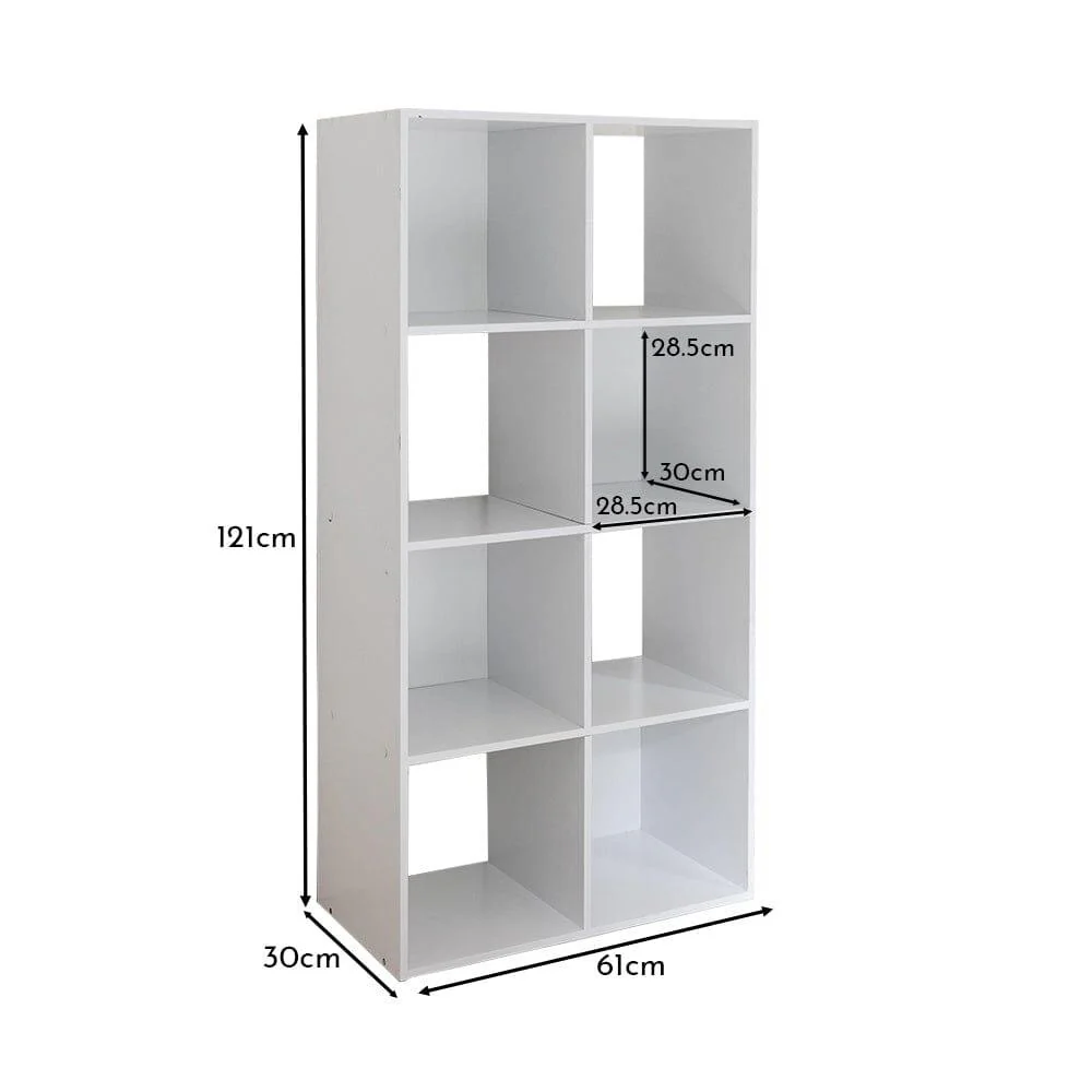 Cara 8 Cube Storage Unit in Chalk White - Image 4