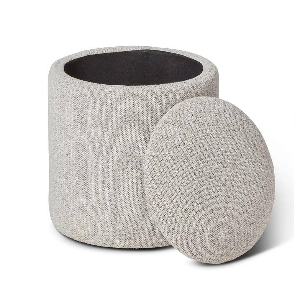 Outlet - Abigail Storage Pouffe/Footstool - Dove Grey - Image 5