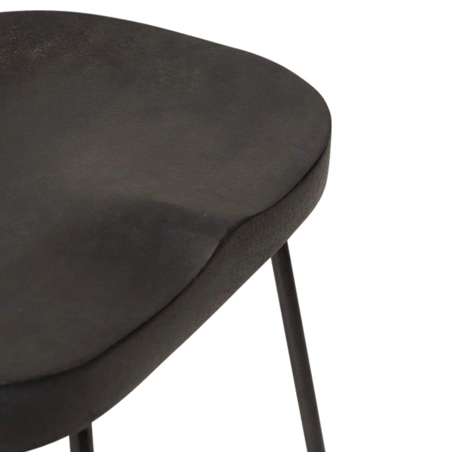 Aiden Black Mango Wood Bar Stools - Set of 2 - Black Iron Legs - Image 3