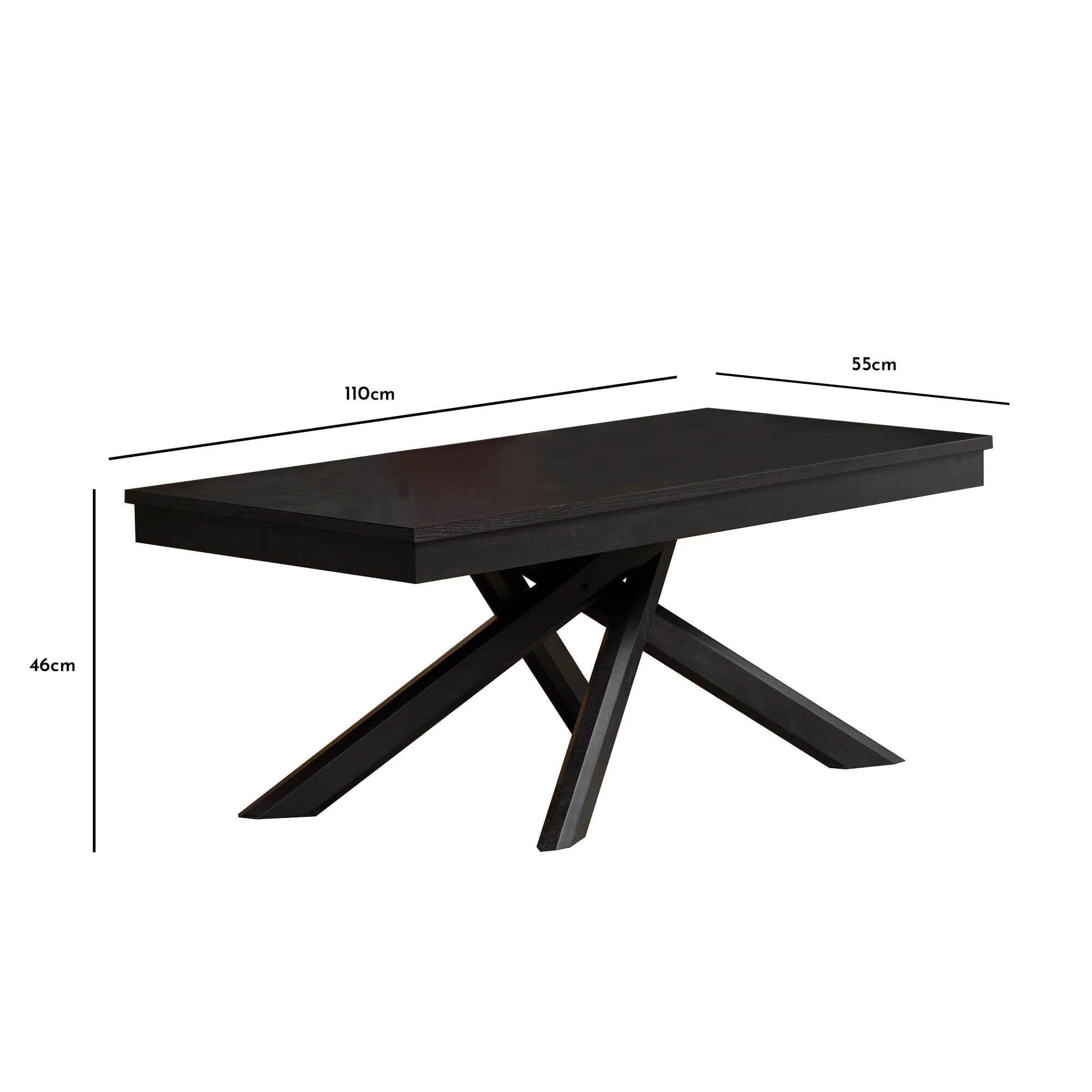 Outlet - Amelia Black Wood Coffee Table - Image 6