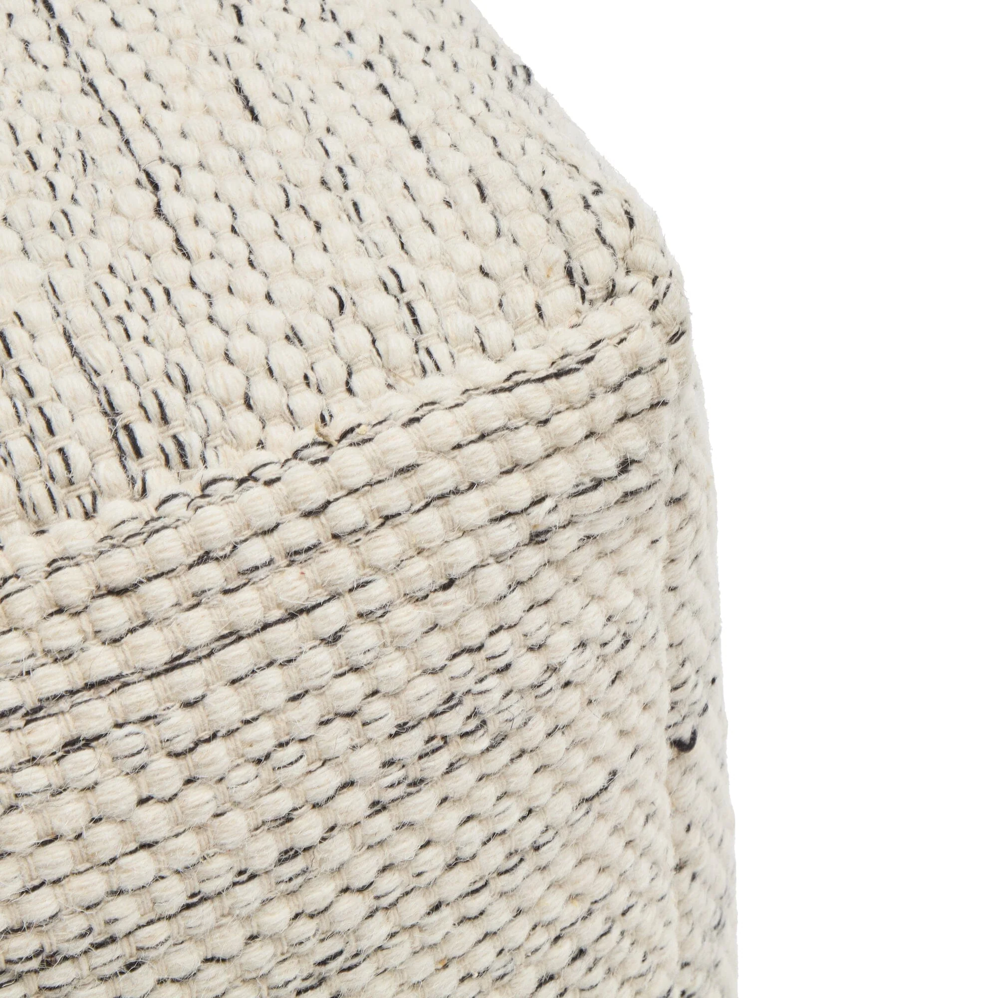 Outlet - Atcham Clay Marl Wool & Cotton Ottoman Stool - 45cm X 45cm - Image 3