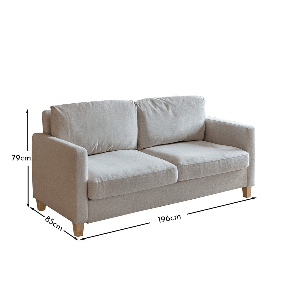 Outlet - Ava 3 Seater Sofa - Beige - Image 4