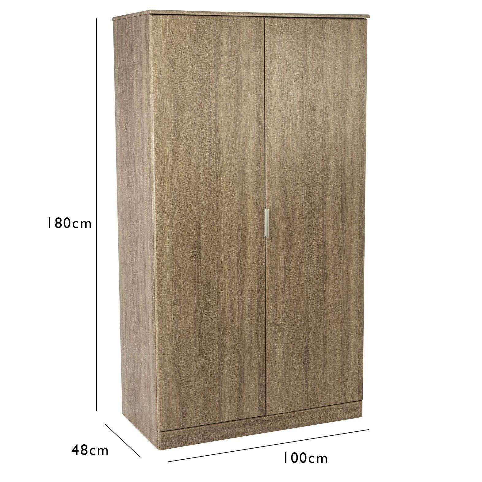Outlet - Ayla wardrobe - light oak - Image 7