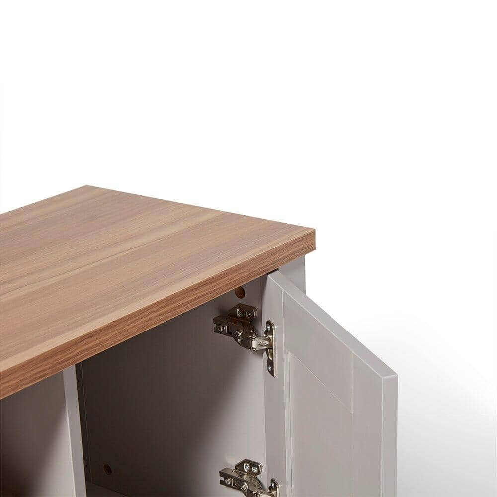 Outlet - Bampton 2 Door TV Unit - Stone Grey - Image 9