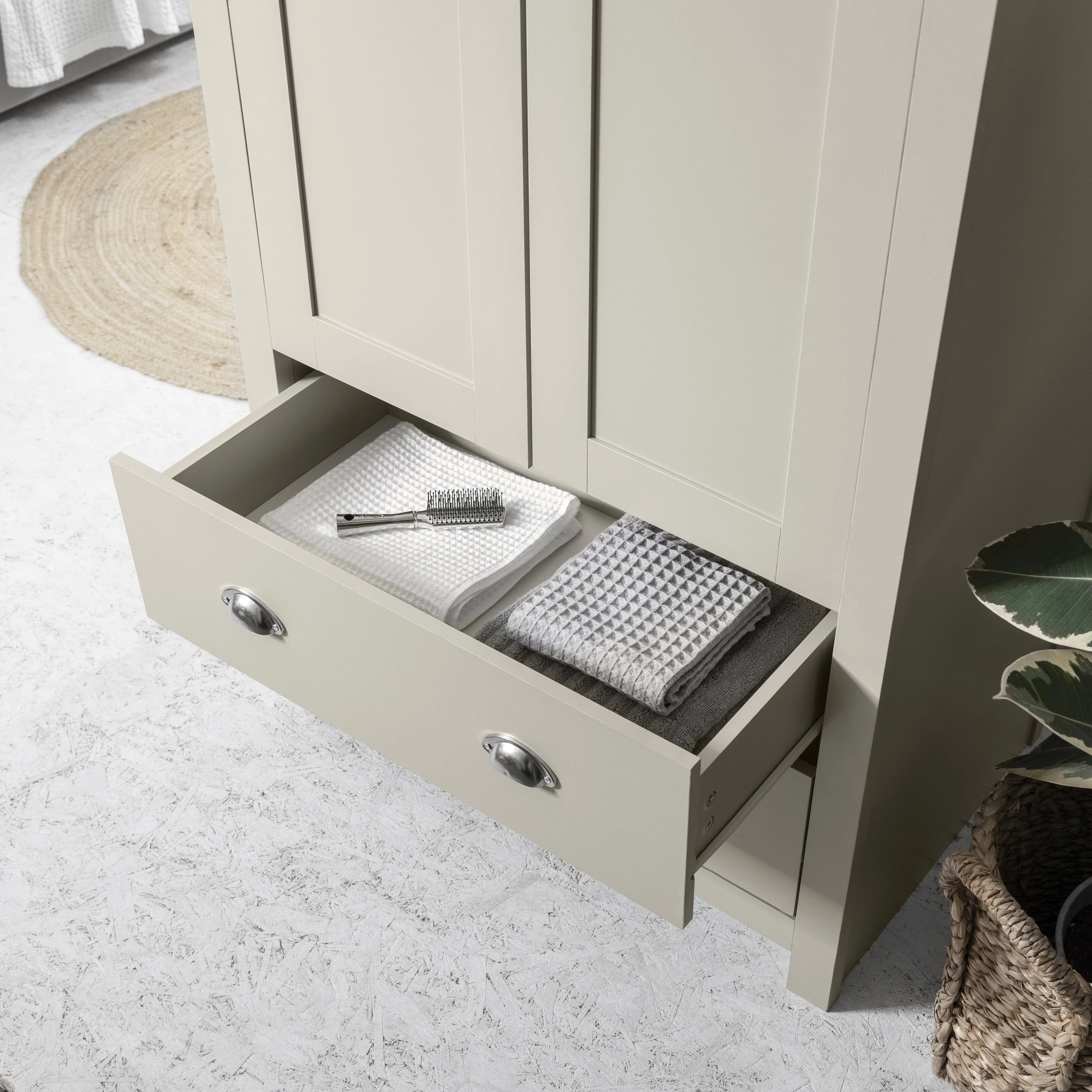 Outlet - Bampton 2 Door Wardrobe in Grey - Image 4