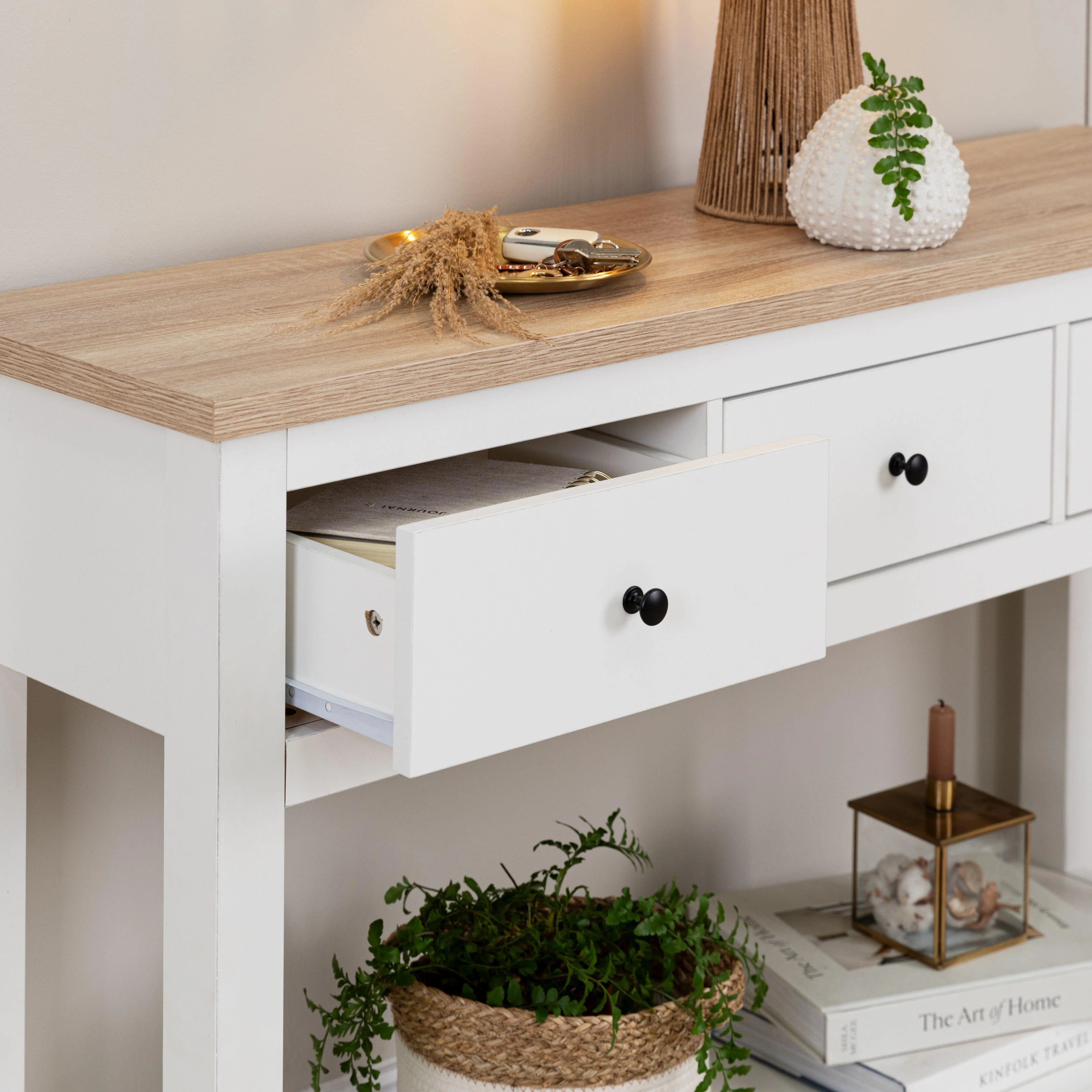 Outlet - Bampton 3 Drawer Console Table - Alabaster White - Image 4