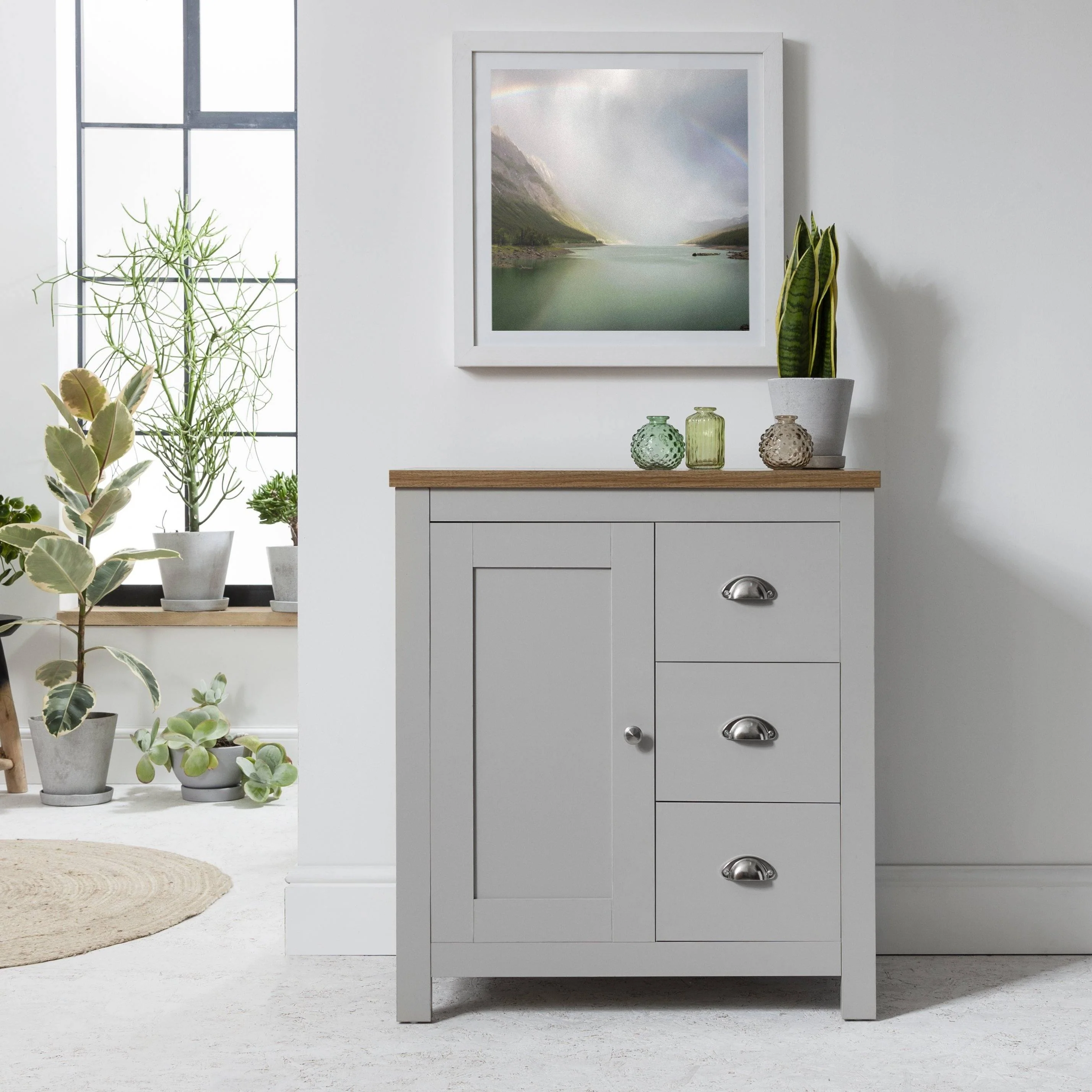 Outlet – Bampton Sideboard 1 Door Grey