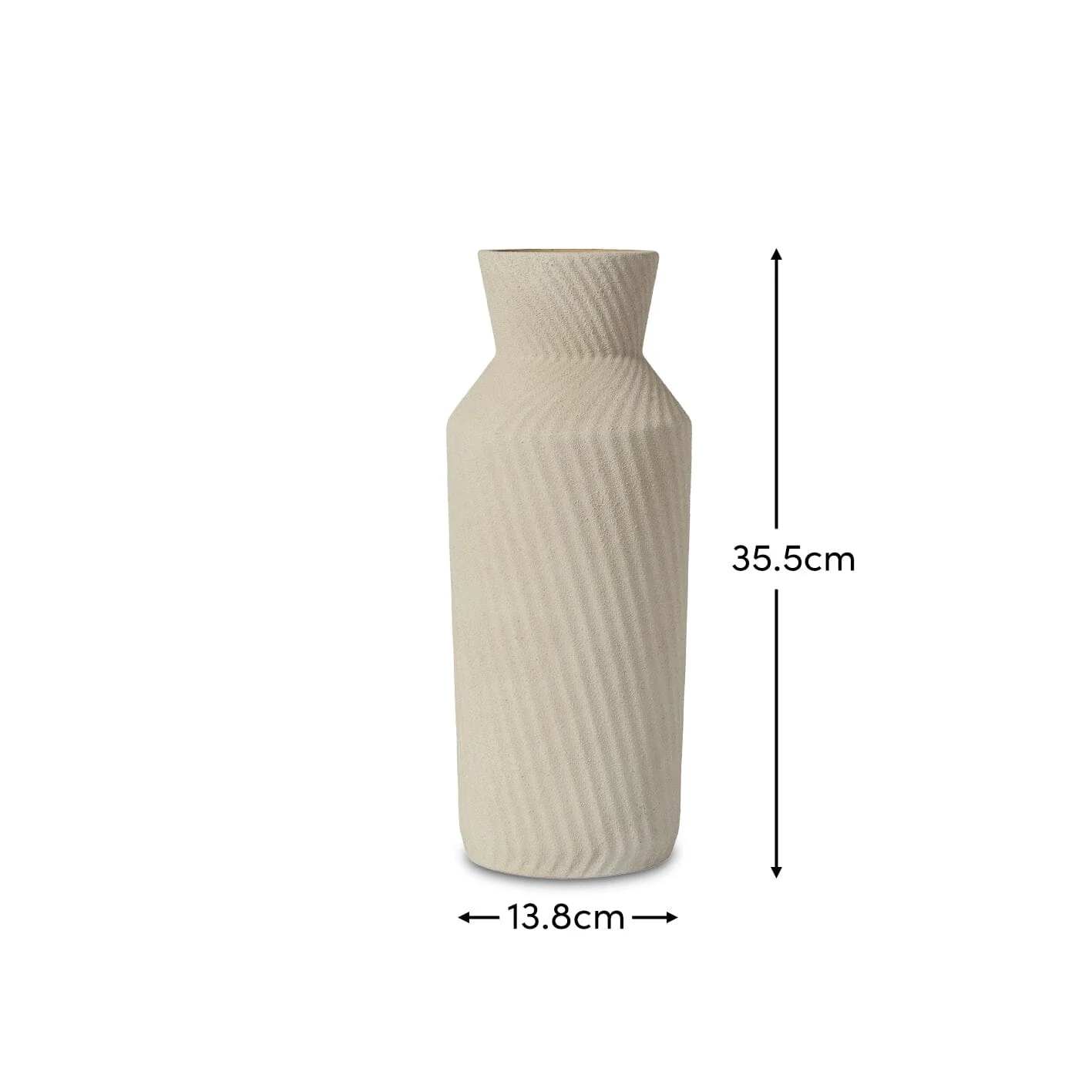 Bayswater 35cm Ceramic Vase - Beige - Image 7