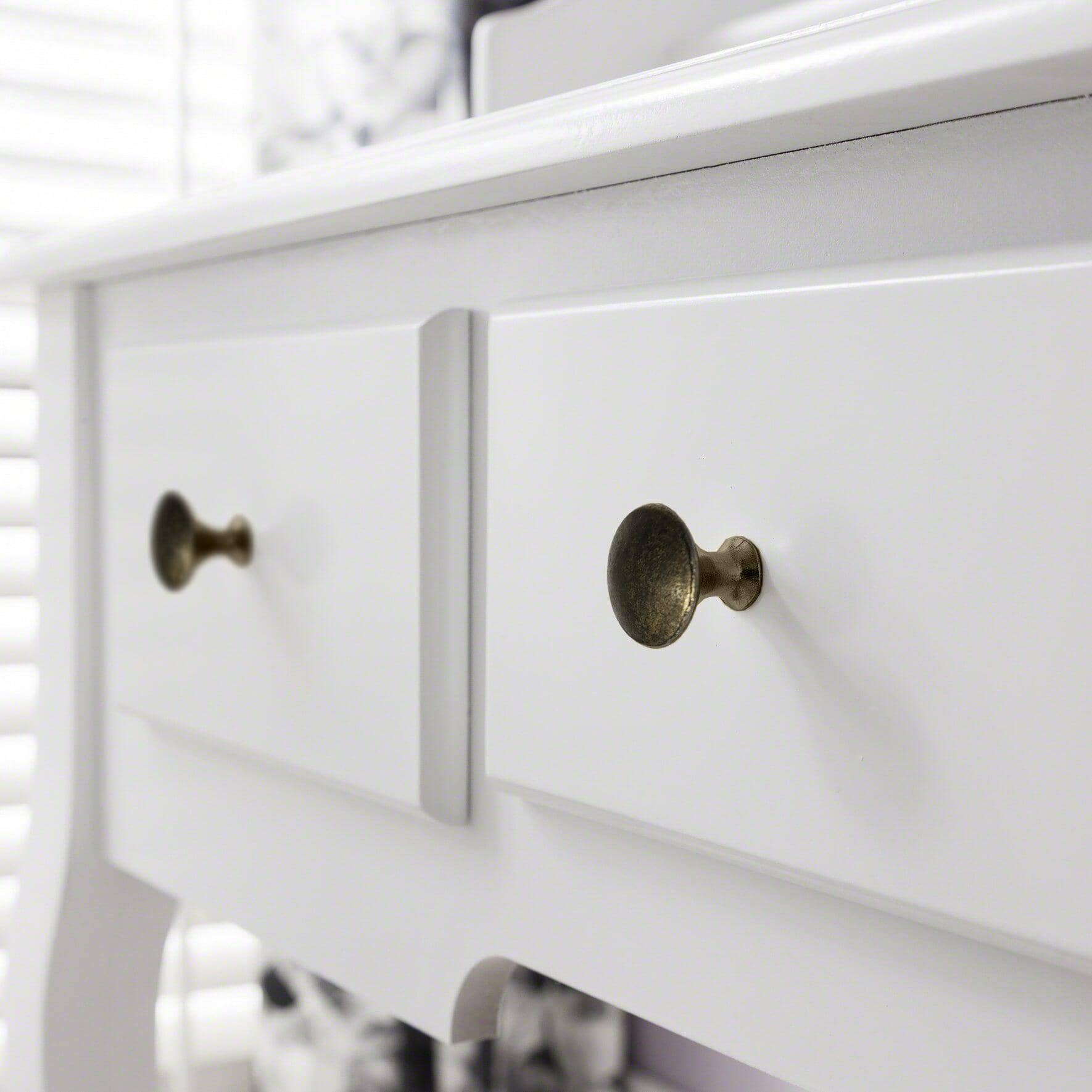 Capri White Dressing Table with Mirror & Stool - Image 3