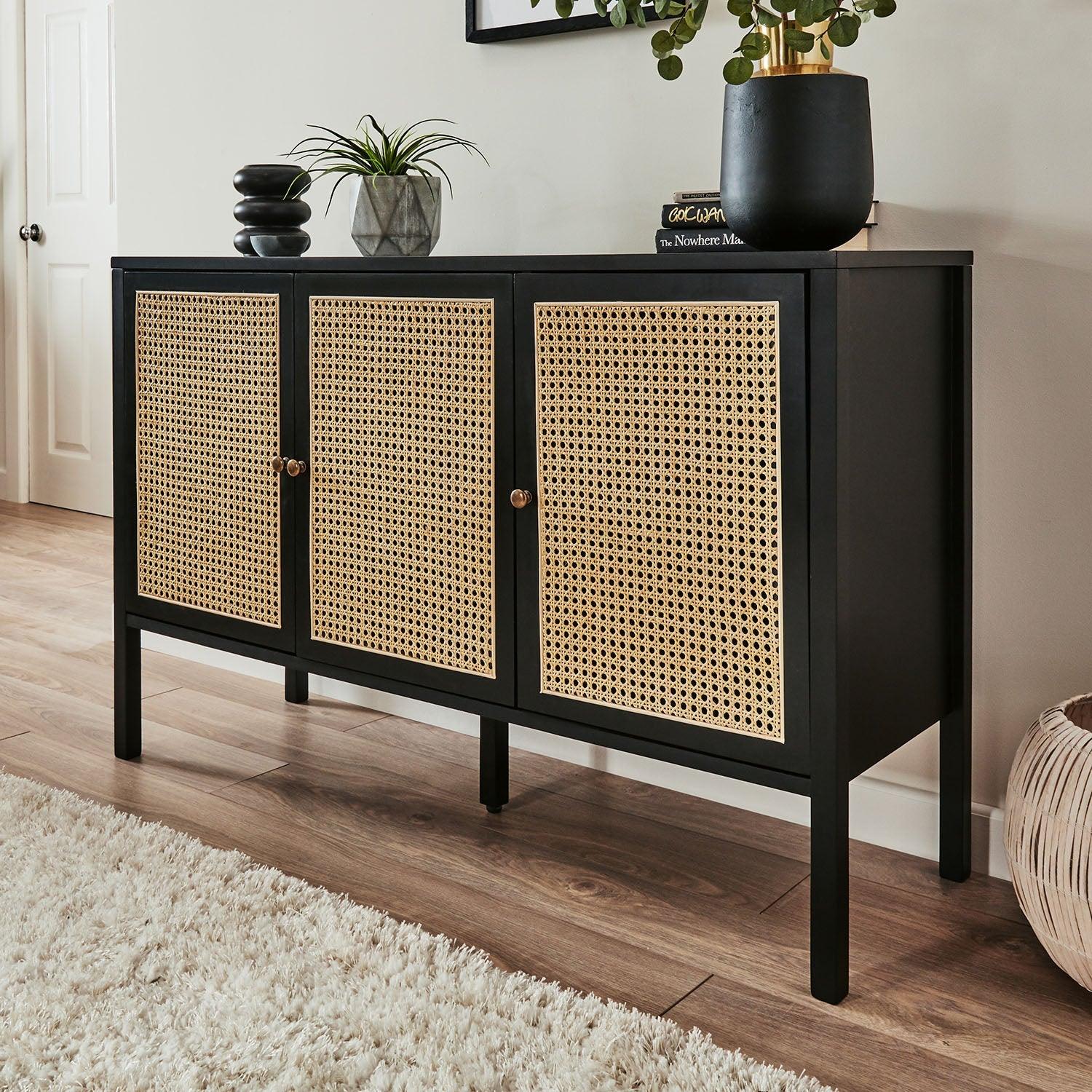 Outlet - Charlie sideboard - cane front - white