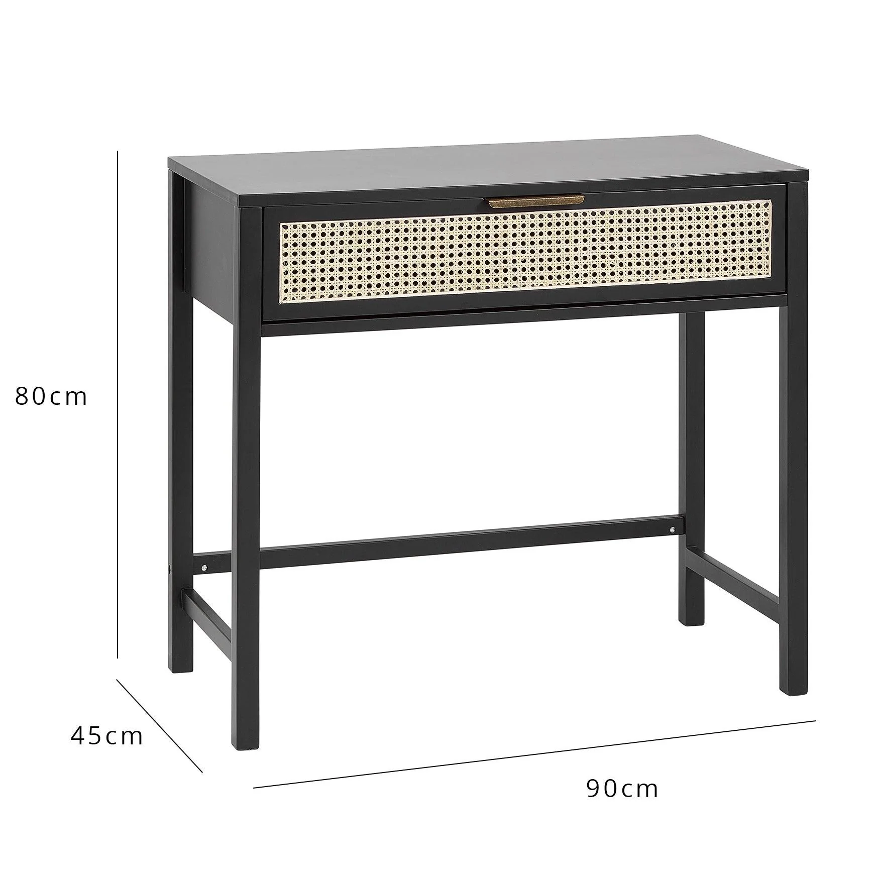 Charlie Black Dressing Table with Draw - Image 5